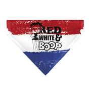 Pet Bandana - Bandana Betty Boop RED WHITE & BOOP Pose Americana Stripe Red/White/Blue/Black Pet Bandanas Betty Boop