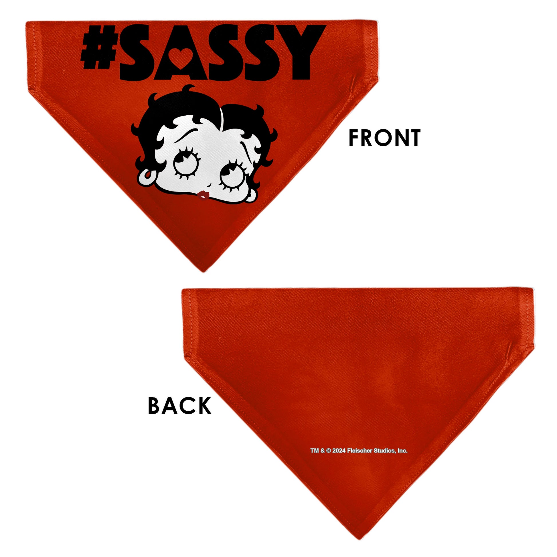 Pet Bandana - Betty Boop #SASSY Face Red/Black Pet Bandanas Betty Boop