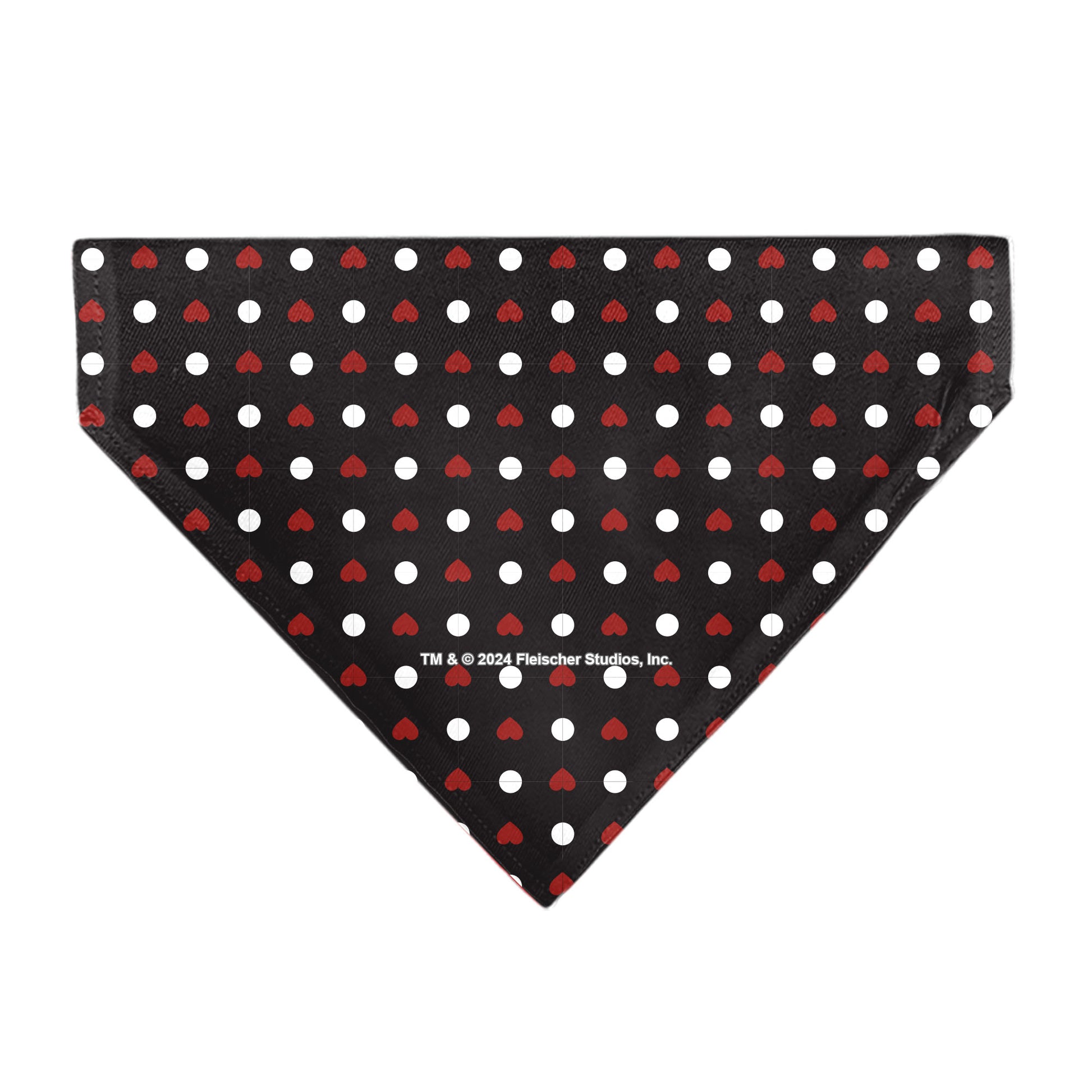 Pet Bandana - Betty Boop Hands on Knees Pose Heart Polka Dot Black/Red/White Pet Bandanas Betty Boop
