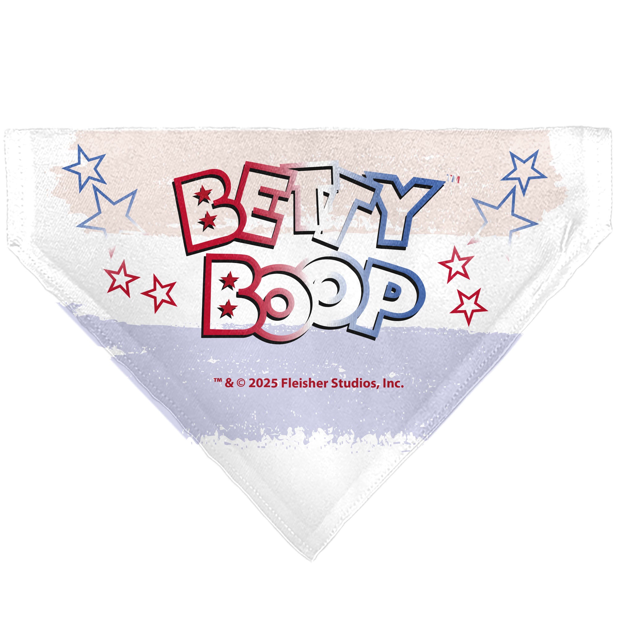 Pet Bandana - Betty Boop Americana Leg Kick Pose White/Red/Blue Pet Bandanas Betty Boop