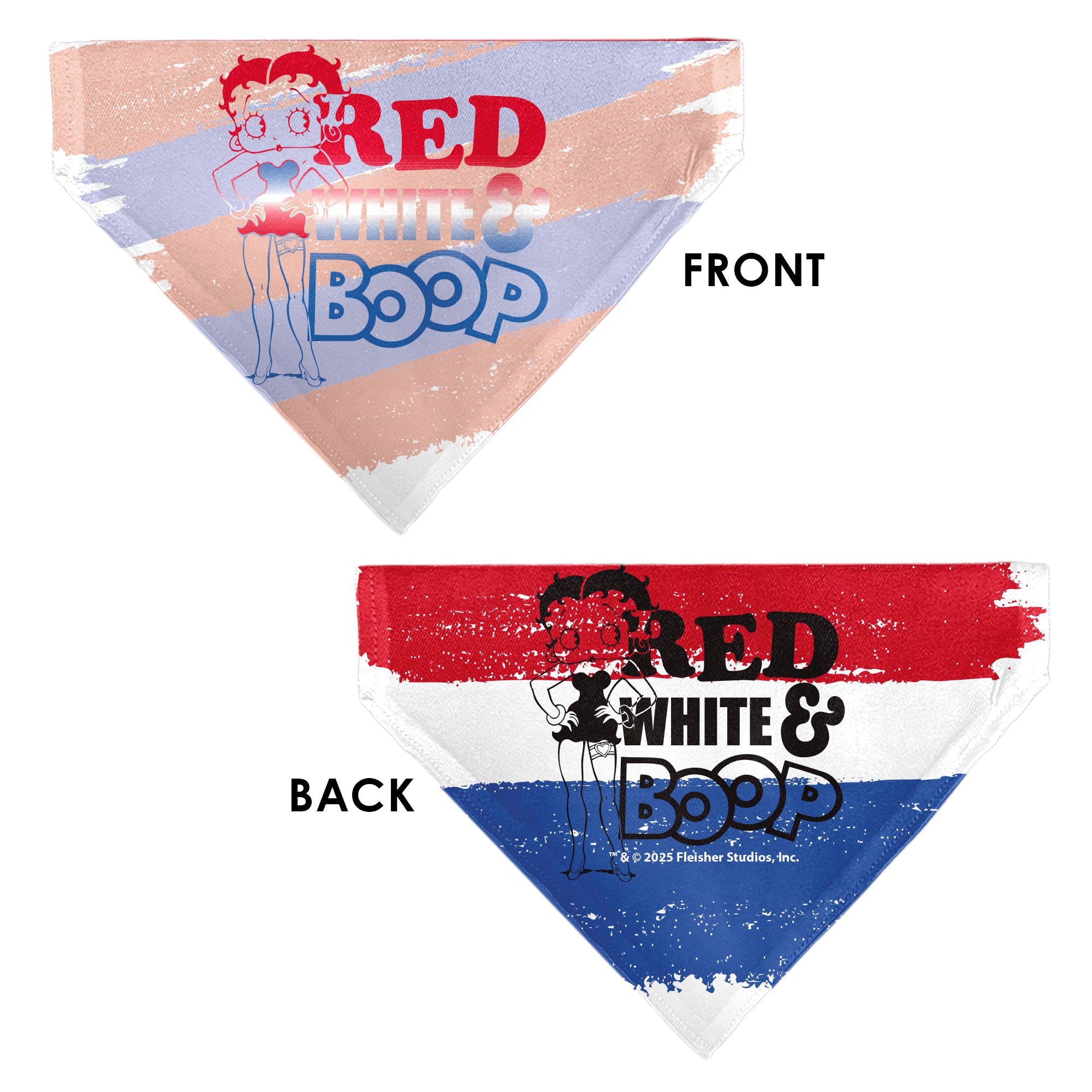 Pet Bandana - Betty Boop RED WHITE & BOOP Stripes Pose White/Red/Blue Pet Bandanas Betty Boop