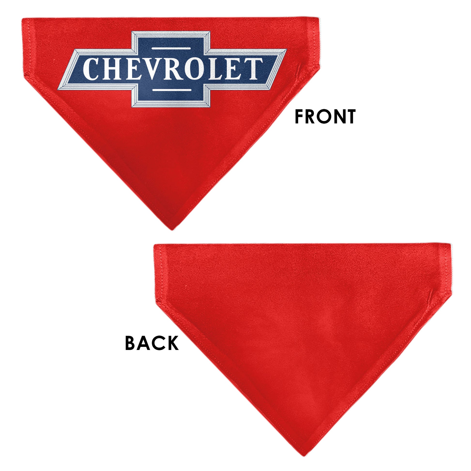Pet Bandana - CHEVROLET 1940 Bowtie Text Logo Red/White/Blue Pet Bandanas Chevy