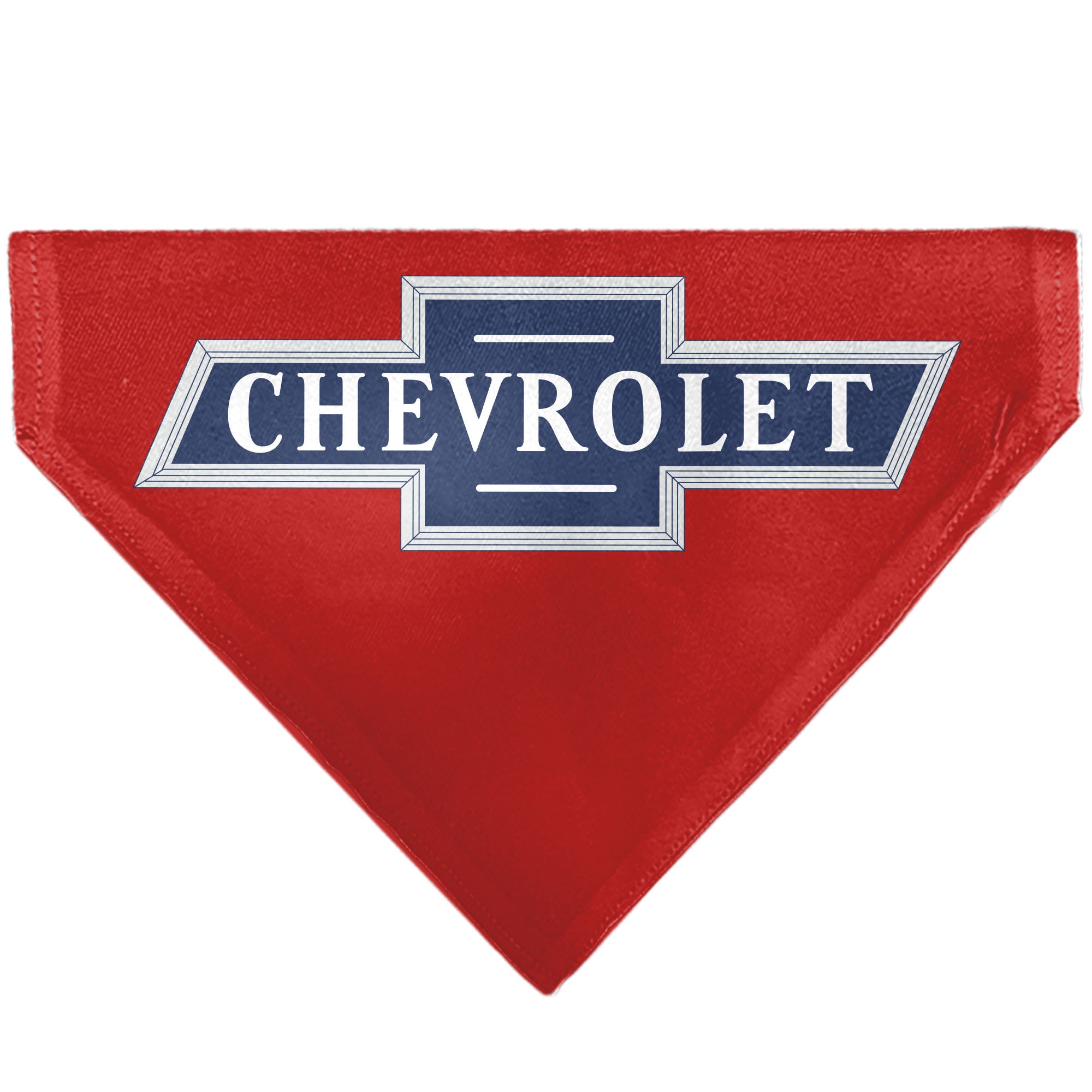 Pet Bandana - CHEVROLET 1940 Bowtie Text Logo Red/White/Blue Pet Bandanas Chevy