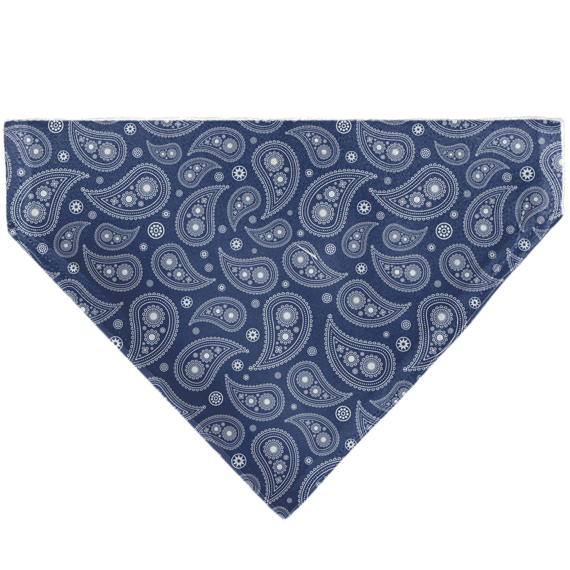 Pet Bandana - CHEVROLET 1940 Bowtie Text Logo Paisley Blue/White Pet Bandanas Chevy