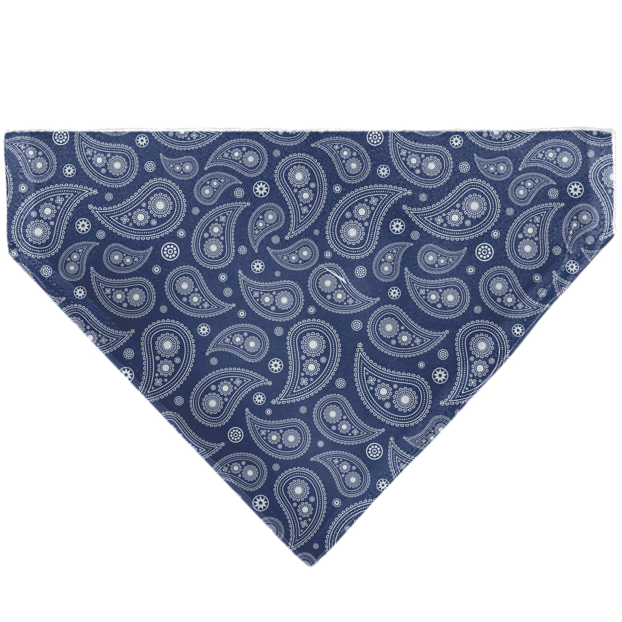 Pet Bandana - CHEVROLET 1940 Bowtie Text Logo Paisley Blue/White Pet Bandanas Chevy