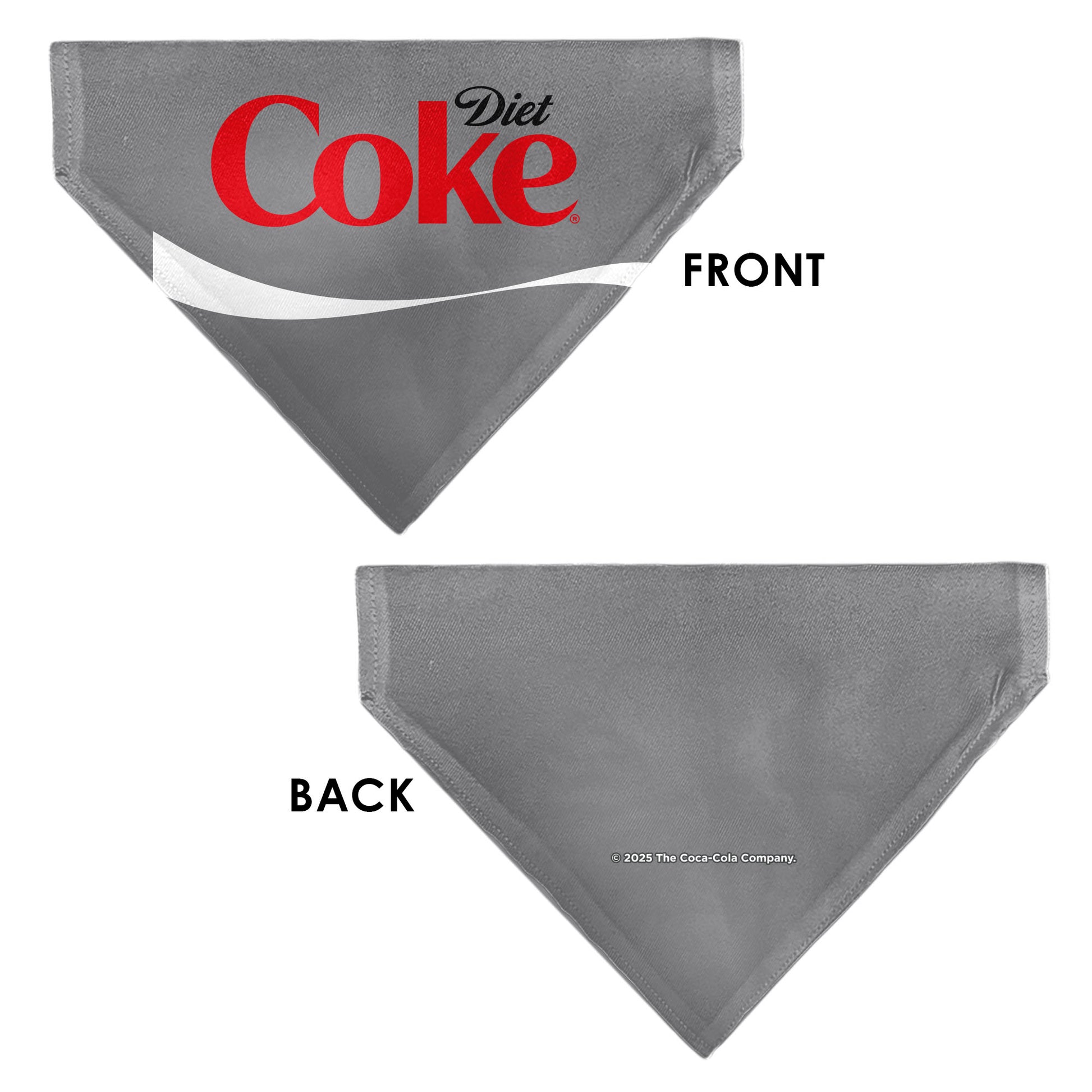 Pet Bandana - DIET COKE Logo Gray/Red/White Pet Bandanas Coca-Cola