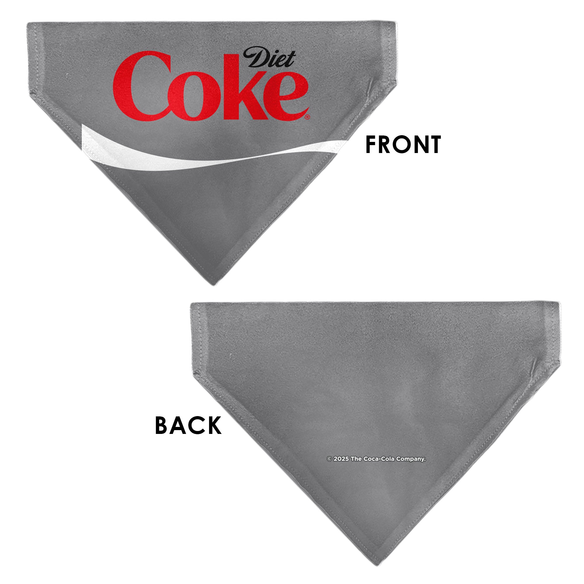 Pet Bandana - DIET COKE Logo Gray/Red/White Pet Bandanas Coca-Cola