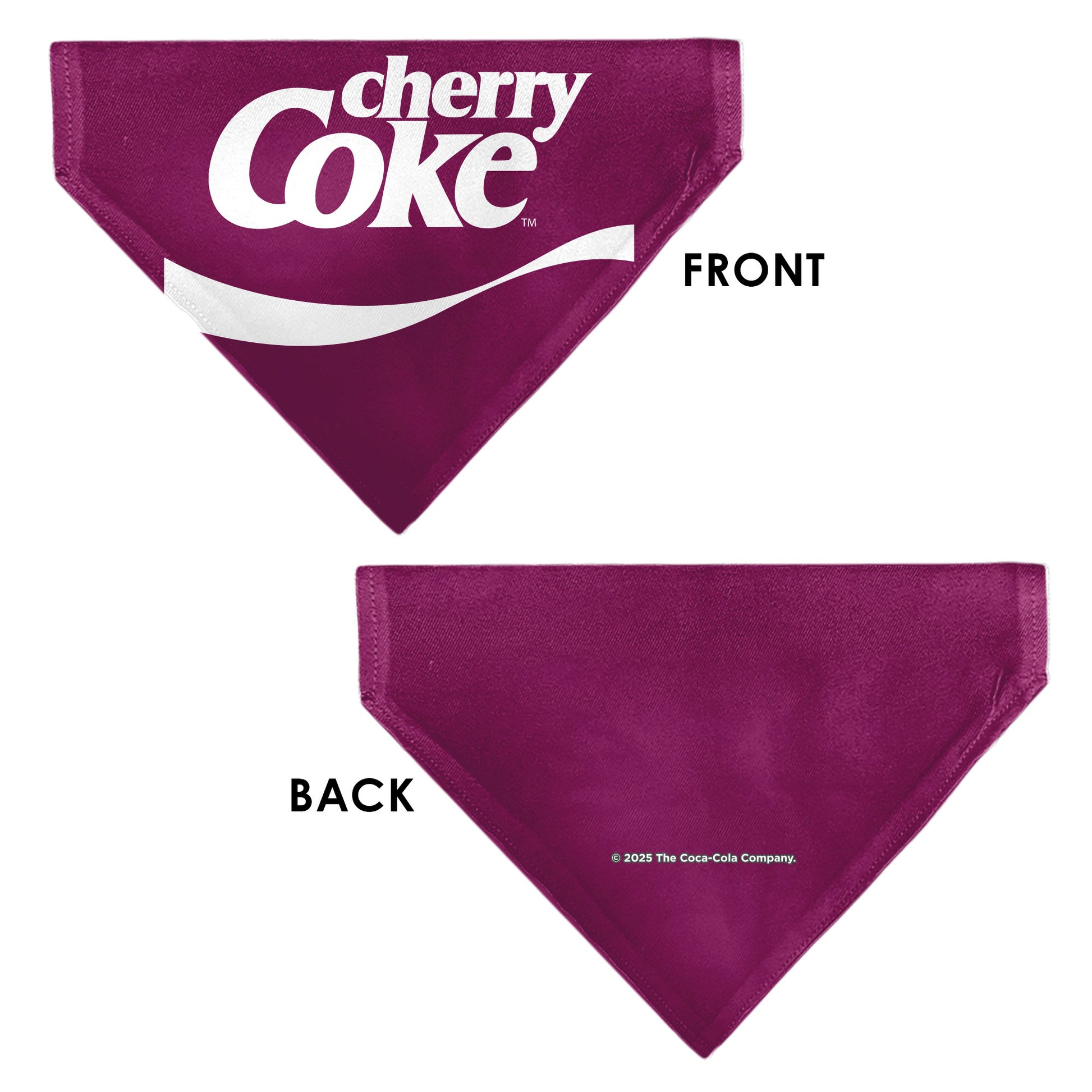 Pet Bandana - CHERRY COKE Wave Logo Burgundy/White Pet Bandanas Coca-Cola