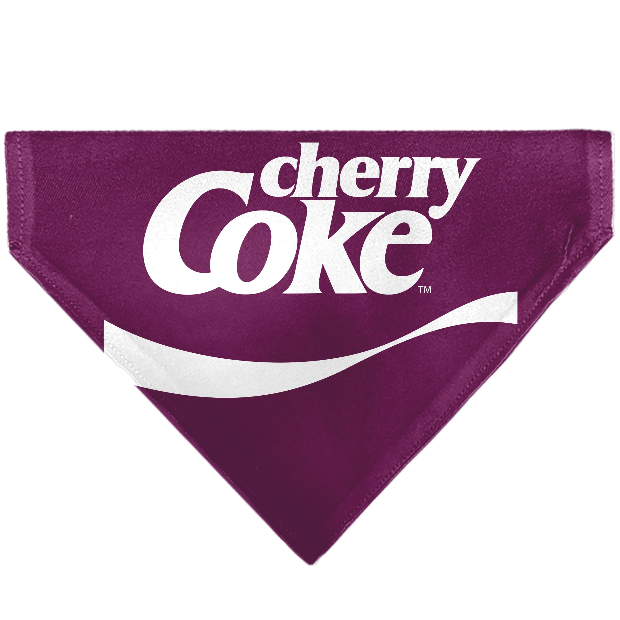 Pet Bandana - CHERRY COKE Wave Logo Burgundy/White Pet Bandanas Coca-Cola