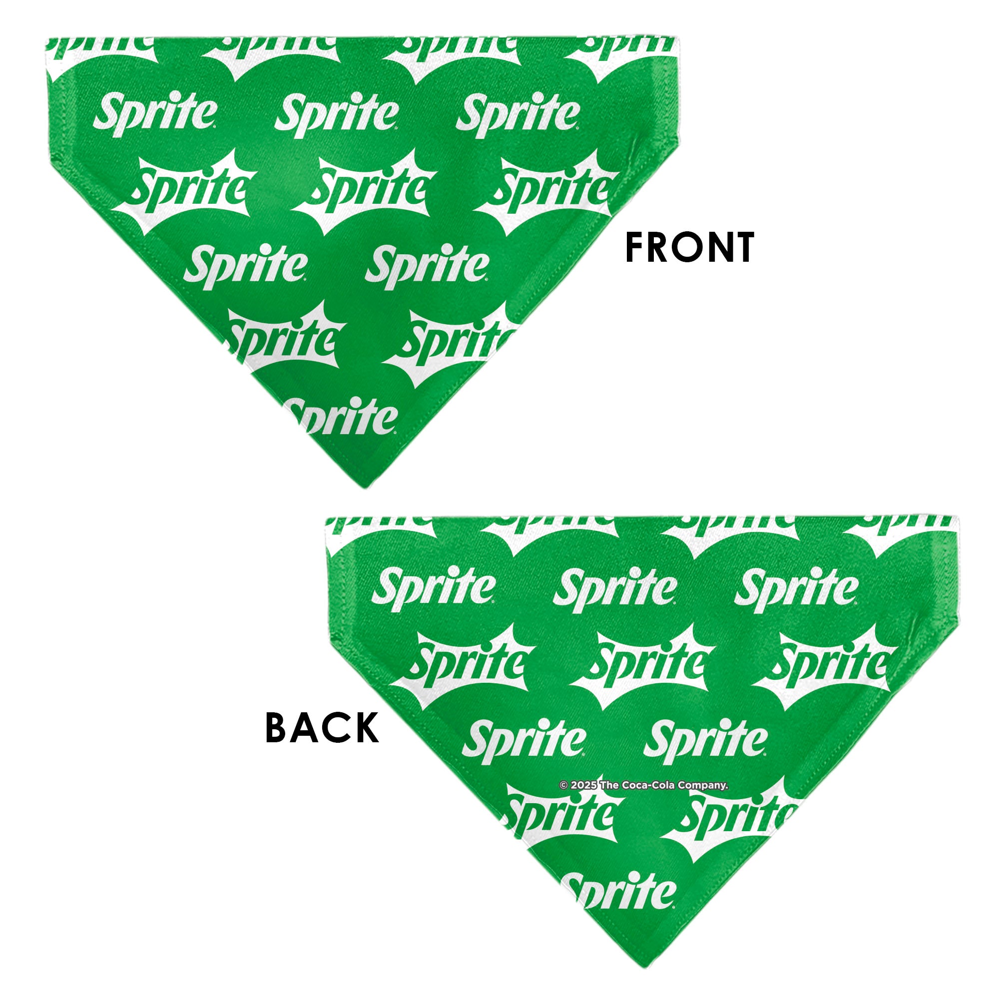 Pet Bandana - SPRITE Logo Repeat Green/White Pet Bandanas Coca-Cola