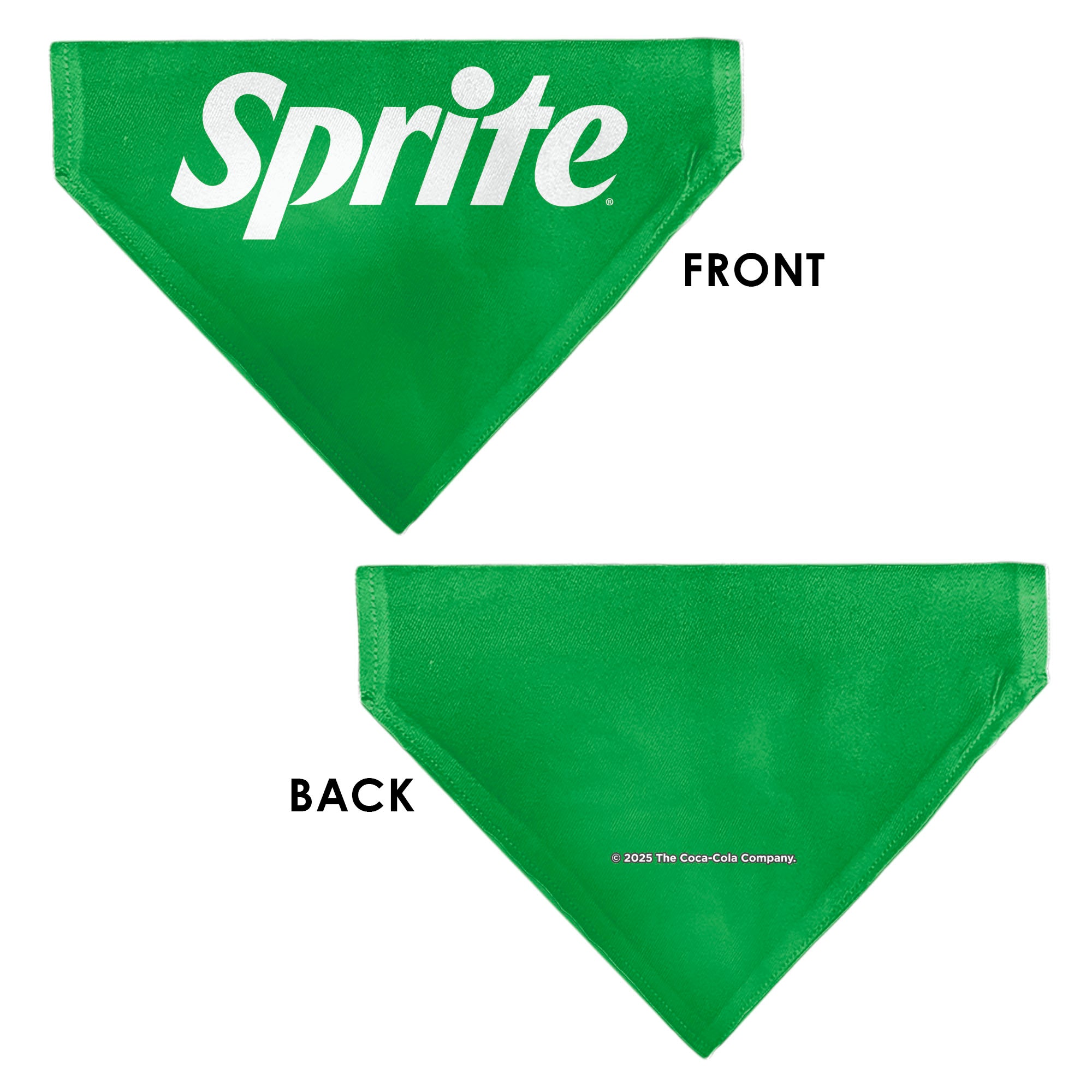 Pet Bandana - SPRITE Text Logo Green/White Pet Bandanas Coca-Cola