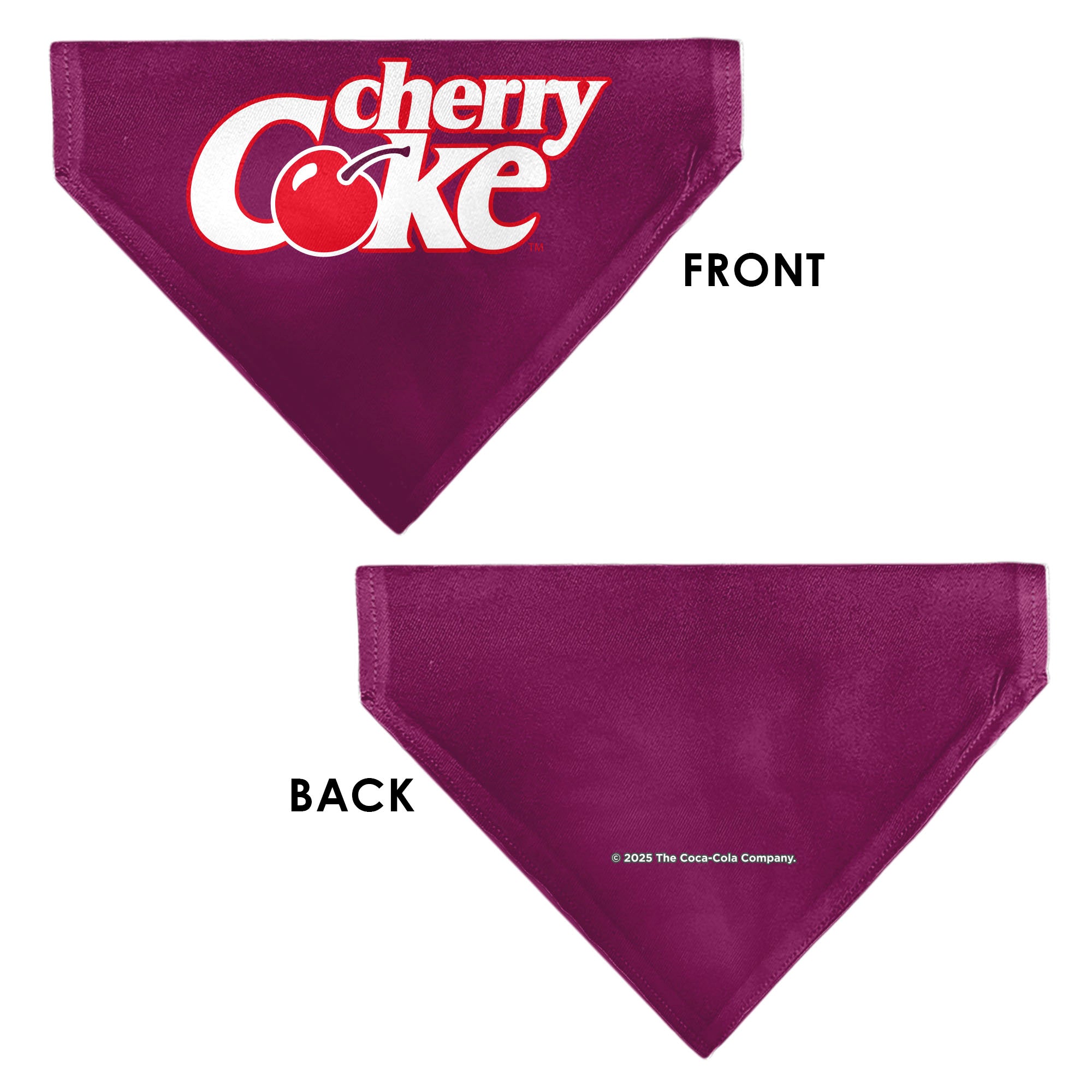 Pet Bandana - CHERRY COKE Cherry Logo Burgundy/Red/White Pet Bandanas Coca-Cola