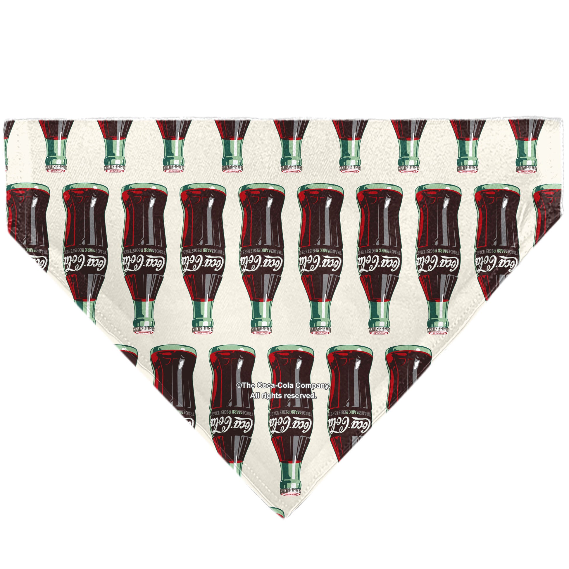 Pet Bandana - Coca-Cola Glass Bottles Collage White Pet Bandanas Coca-Cola
