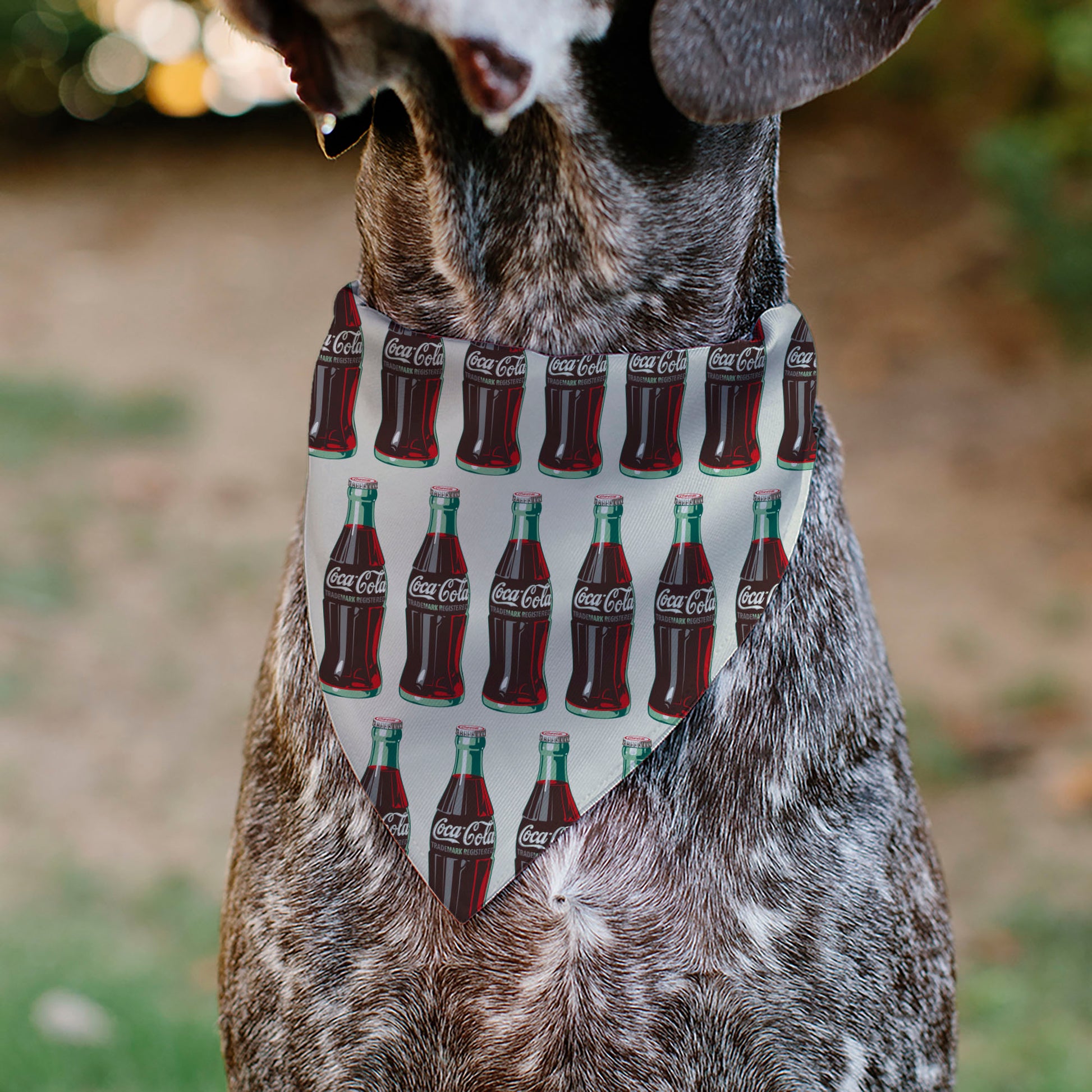 Pet Bandana - Coca-Cola Glass Bottles Collage White Pet Bandanas Coca-Cola