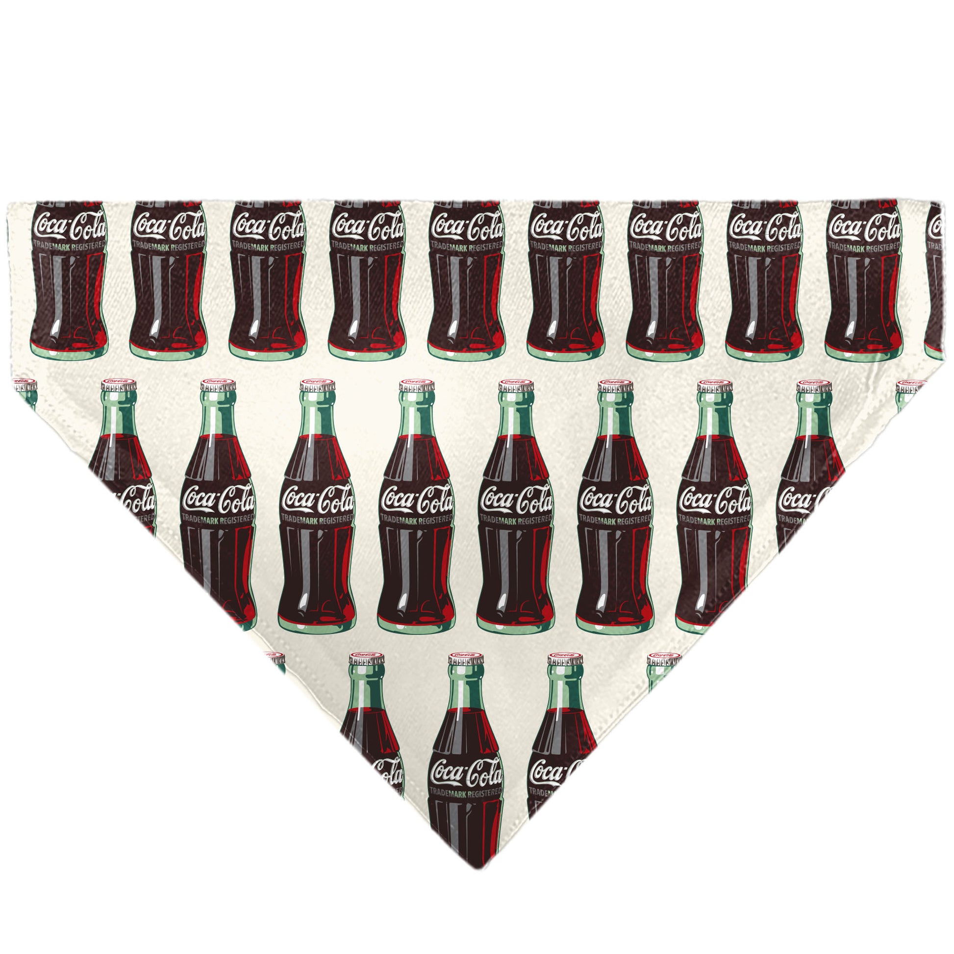 Pet Bandana - Coca-Cola Glass Bottles Collage White Pet Bandanas Coca-Cola