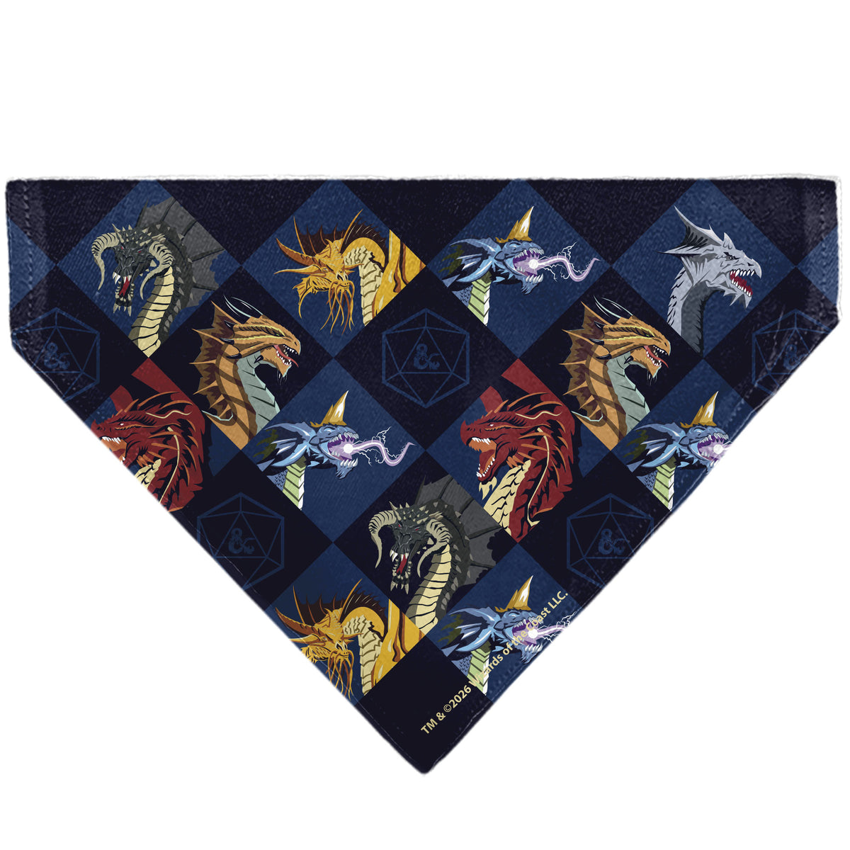 Pet Bandana - Dungeons & Dragons True Dragon Blocks Blues Pet Bandanas Dungeons & Dragons