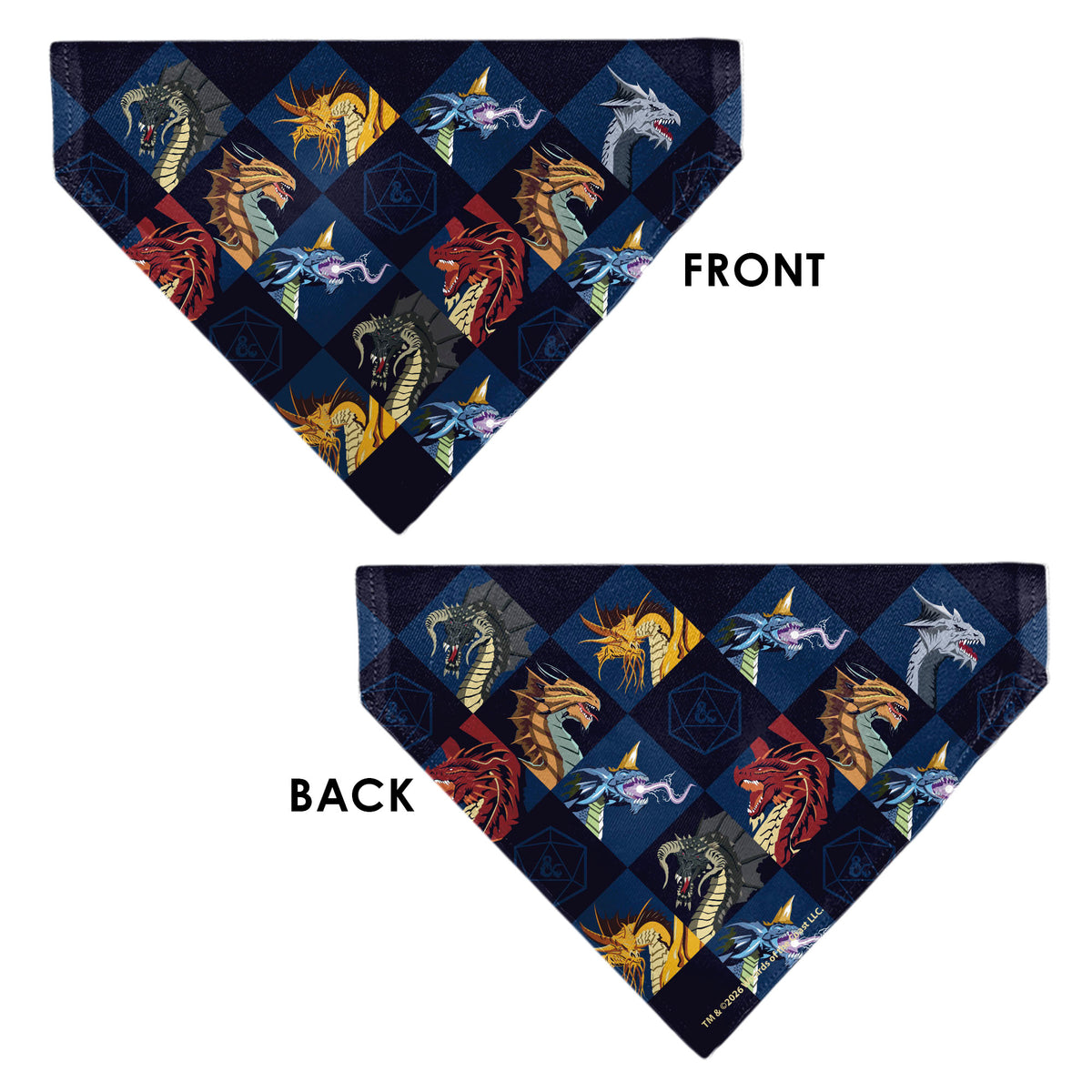 Pet Bandana - Dungeons & Dragons True Dragon Blocks Blues Pet Bandanas Dungeons & Dragons