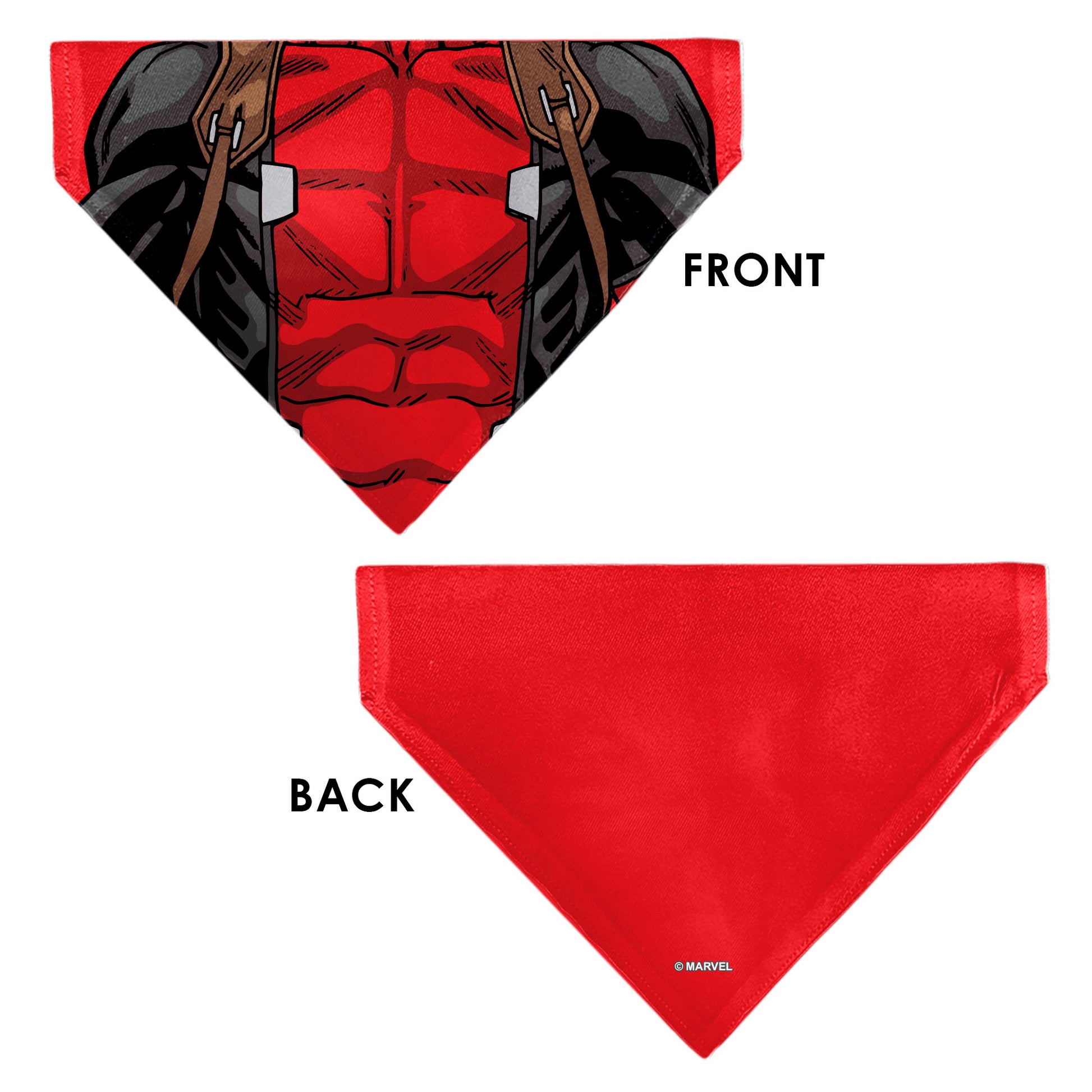 Pet Bandana - Deadpool Suit Chest Detail Red/Black Pet Bandanas Marvel Comics