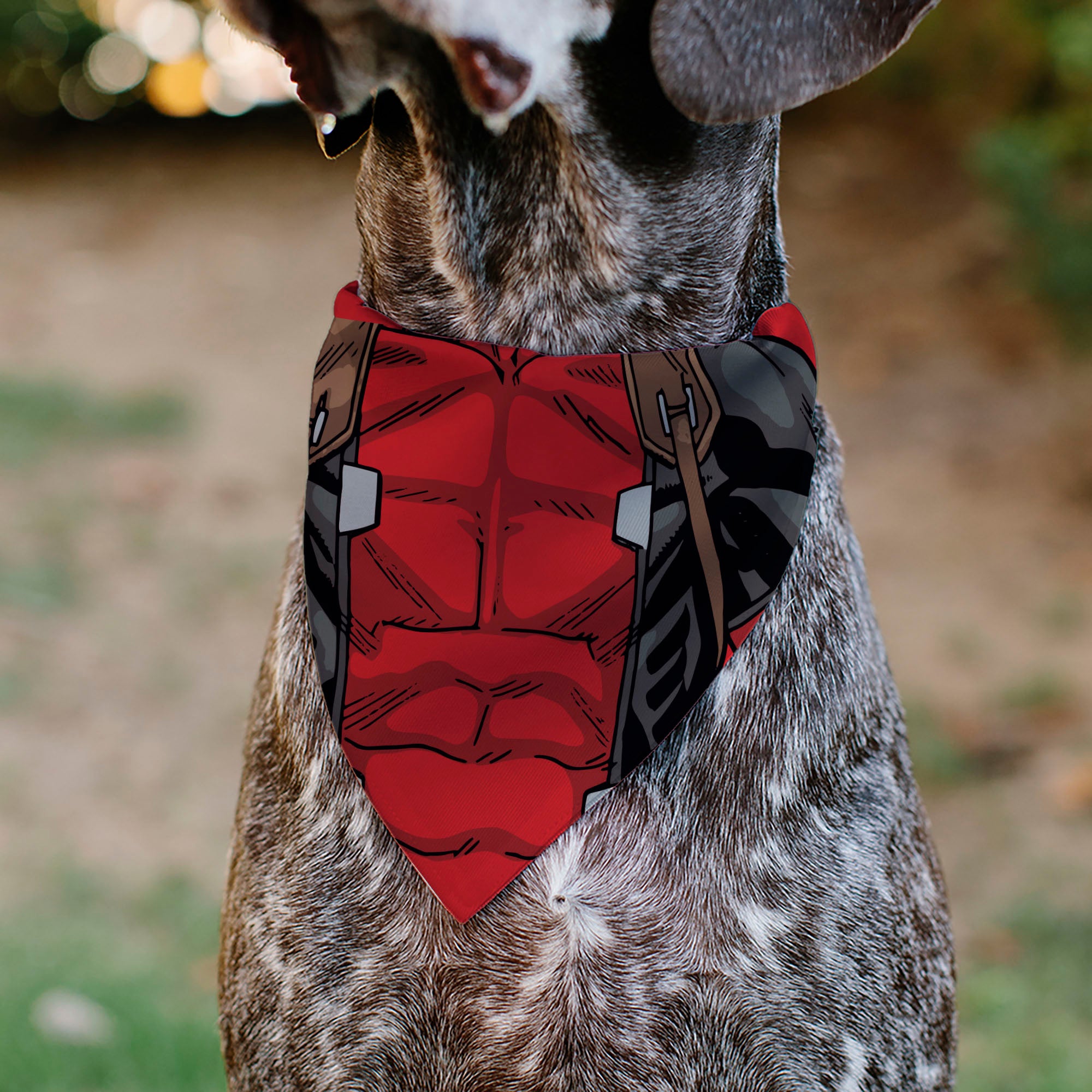 Pet Bandana - Deadpool Suit Chest Detail Red/Black Pet Bandanas Marvel Comics