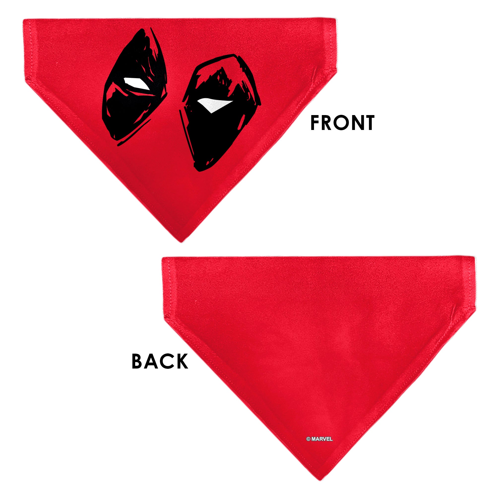 Pet Bandana - Deadpool Eyes Sketch Red/Black Pet Bandanas Marvel Comics