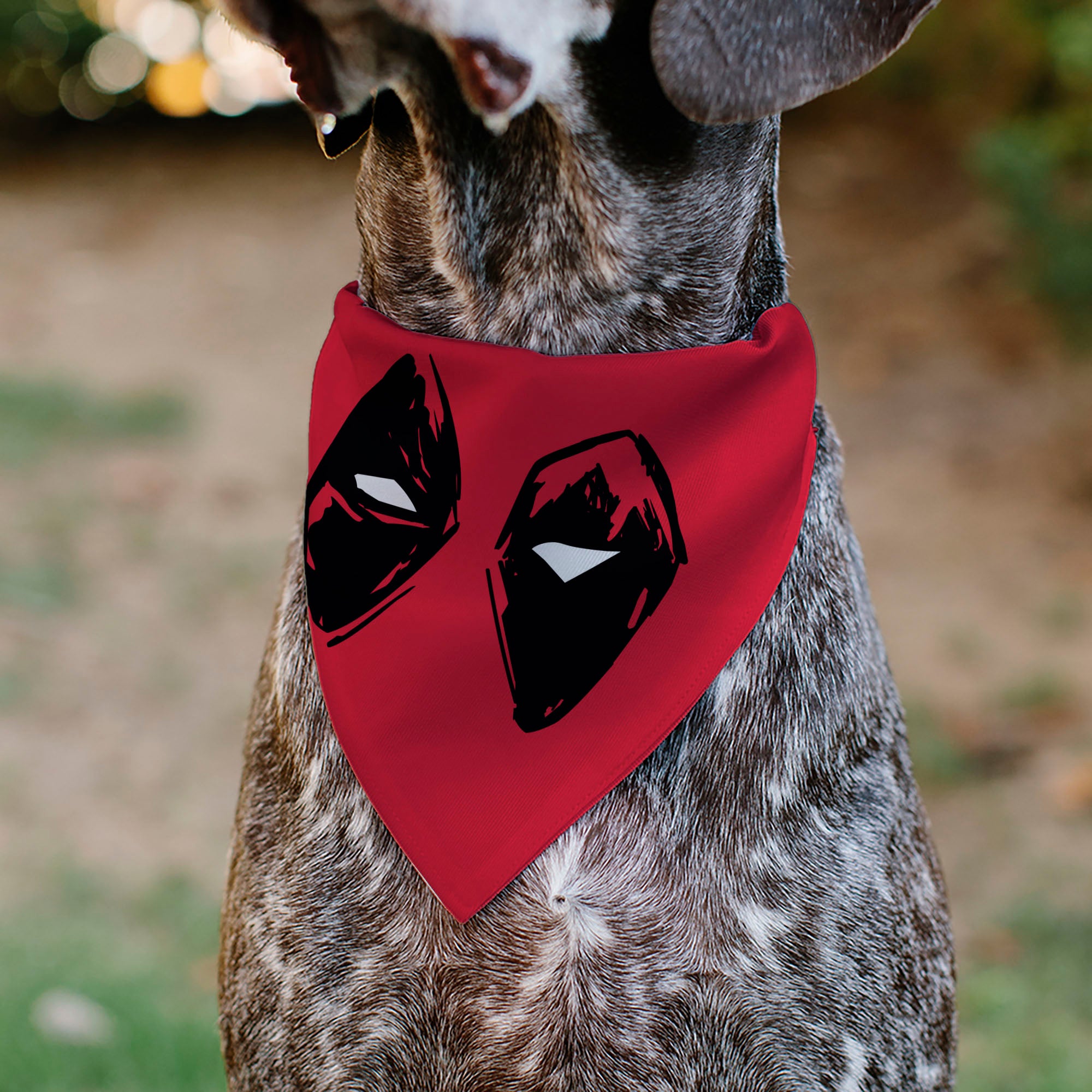 Pet Bandana - Deadpool Eyes Sketch Red/Black Pet Bandanas Marvel Comics