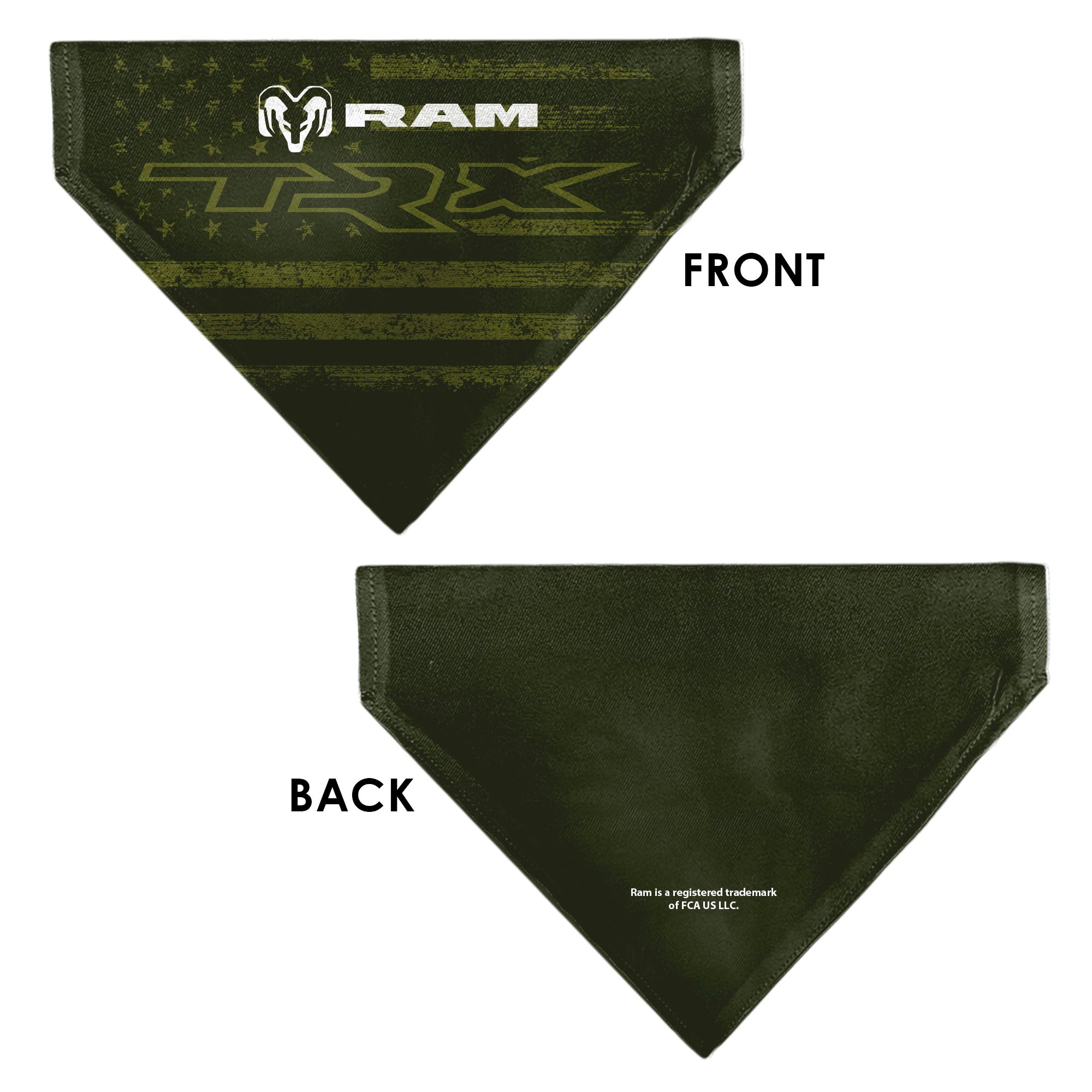 Pet Bandana - RAM TRX Americana Stars and Stripes Weathered Black/Brown/White Pet Bandanas Ram
