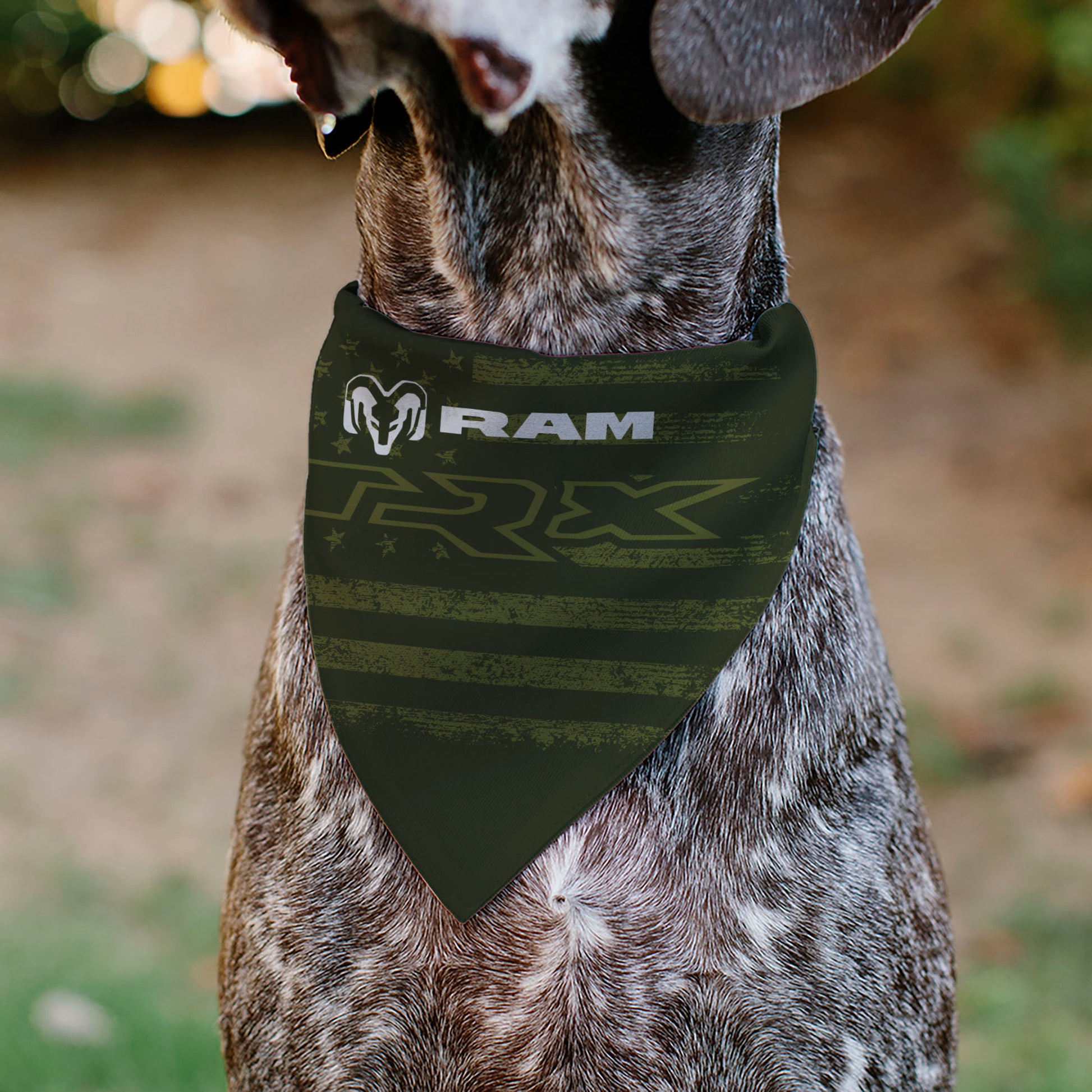 Pet Bandana - RAM TRX Americana Stars and Stripes Weathered Black/Brown/White Pet Bandanas Ram