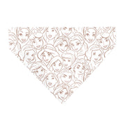 Pet Bandana - Disney Princess Faces Stacked White/Brown Pet Bandanas Disney