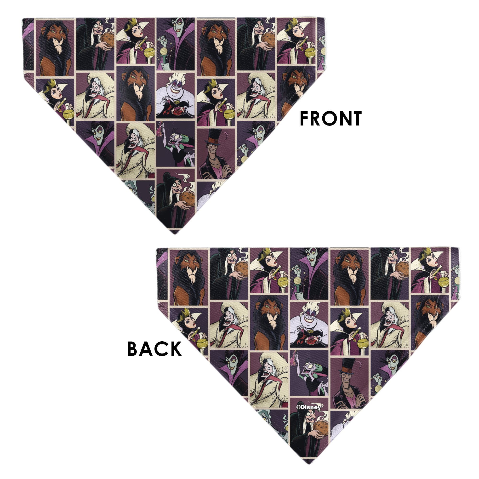 Pet Bandana - Disney Villains Pose Blocks Pet Bandanas Disney