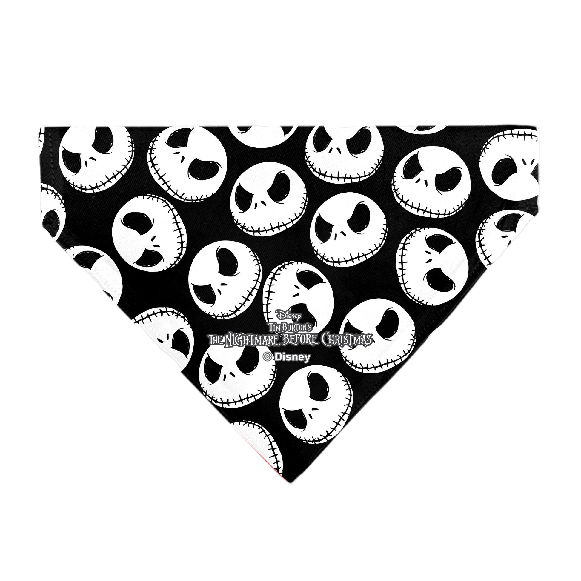 Pet Bandana - The Nightmare Before Christmas Jack Expressions Scattered Black/White Pet Bandanas Disney