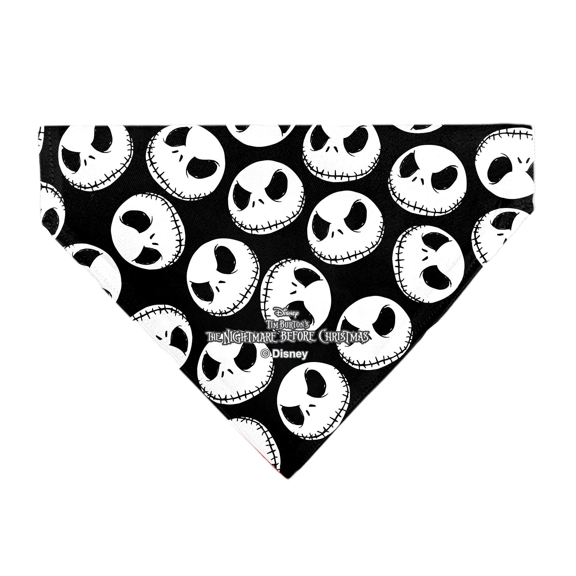 Pet Bandana - The Nightmare Before Christmas Jack Expressions Scattered Black/White Pet Bandanas Disney