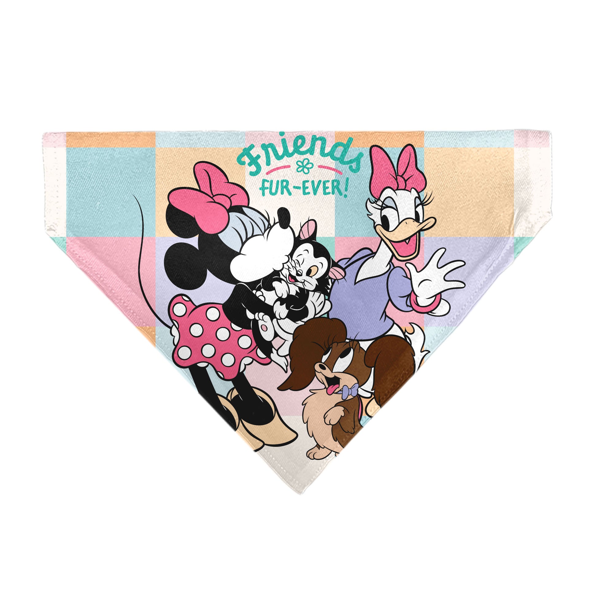 Pet Bandana - Minnie Mouse and Daisy Duck with Figaro and Fifi FRIENDS FUR-EVER Multi Color Pet Bandanas Disney