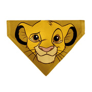 Pet Bandana - Lion King Young Simba Face Close-Up Orange Pet Bandanas Disney