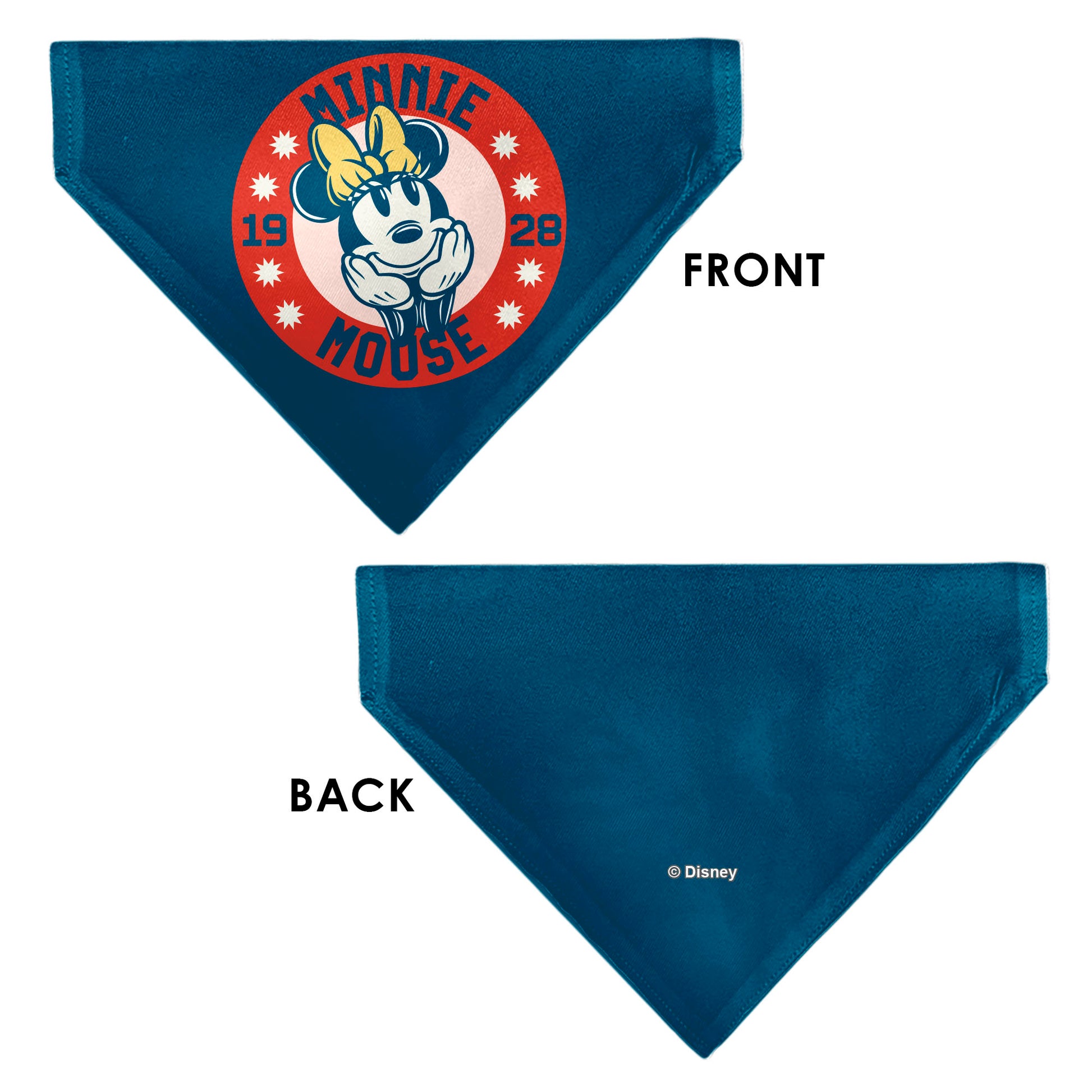 Pet Bandana - MINNIE MOUSE 1928 Dreamy Pose Blue/Red/White/Yellow Pet Bandanas Disney