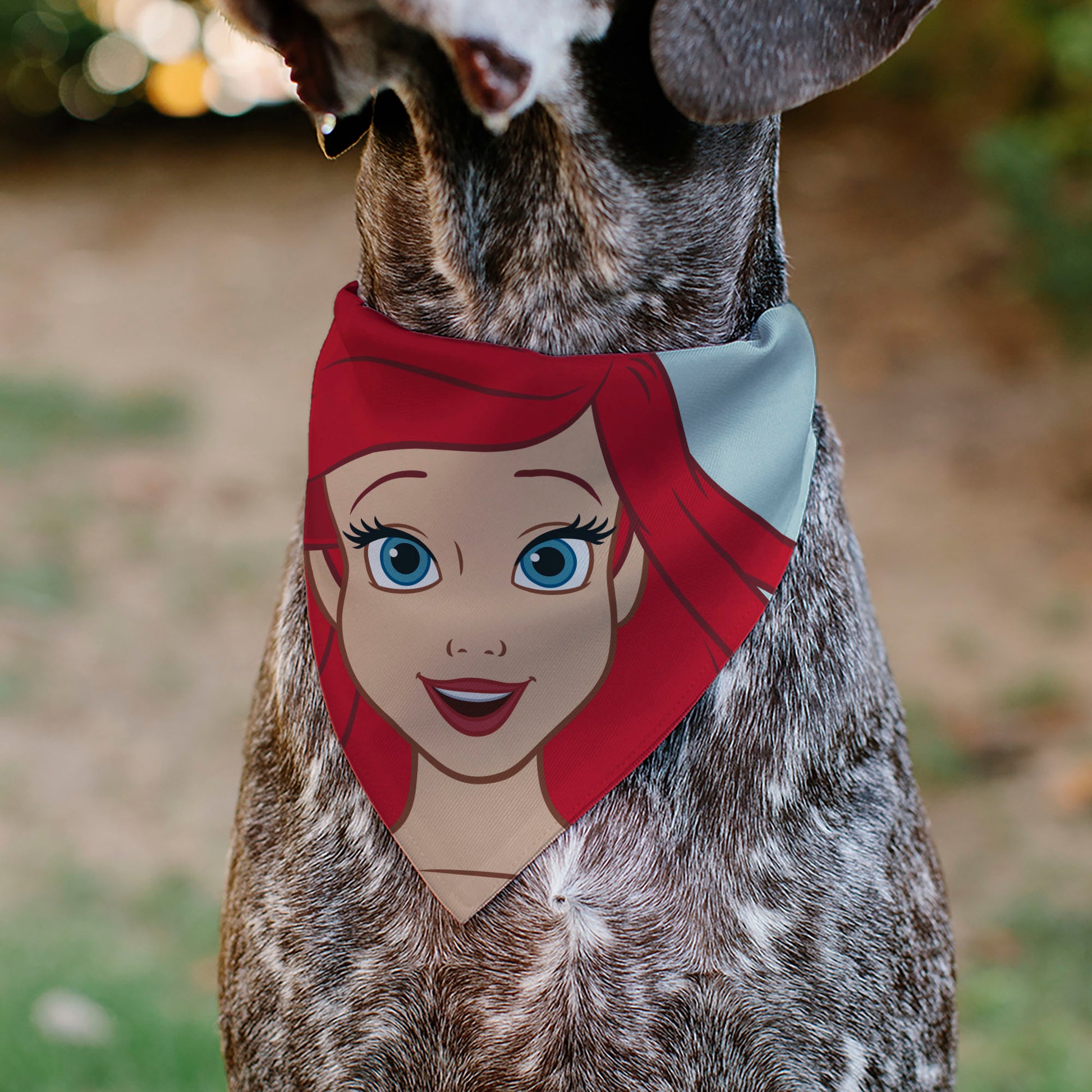Pet Bandana - The Little Mermaid Ariel Face Close-Up Light Blue Pet Bandanas Disney