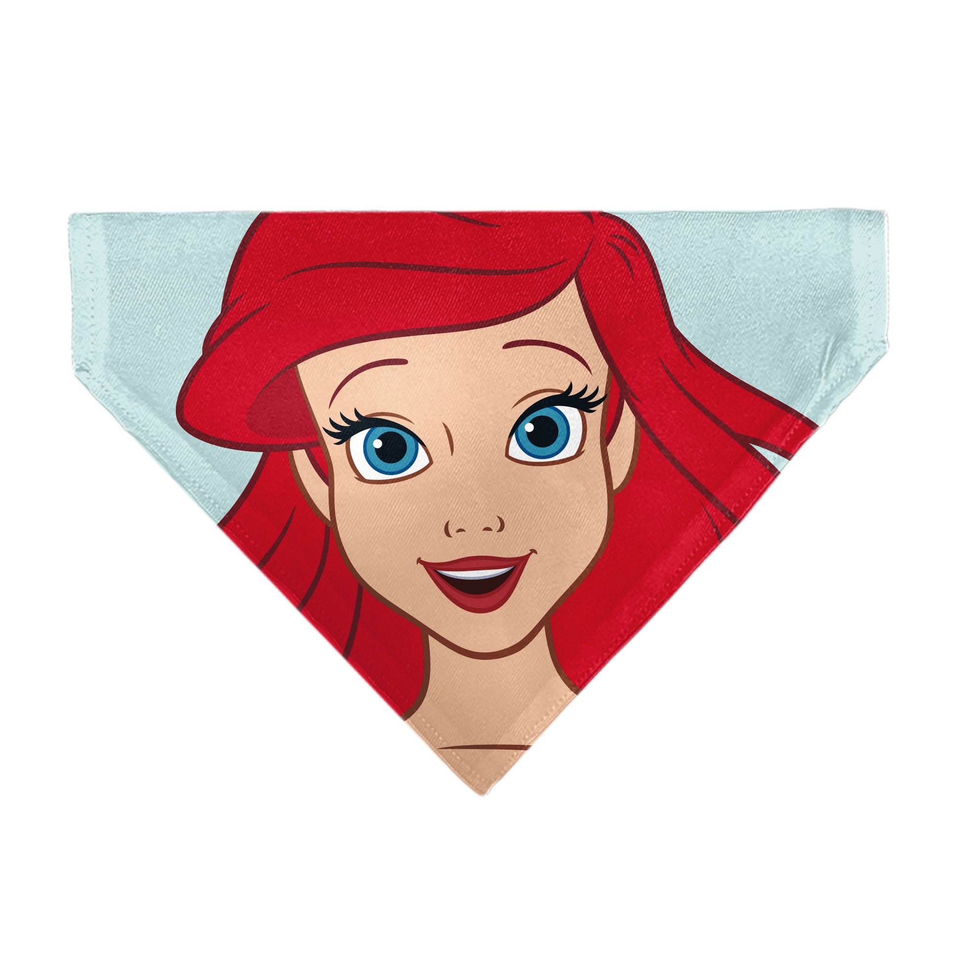 Pet Bandana - The Little Mermaid Ariel Face Close-Up Light Blue Pet Bandanas Disney