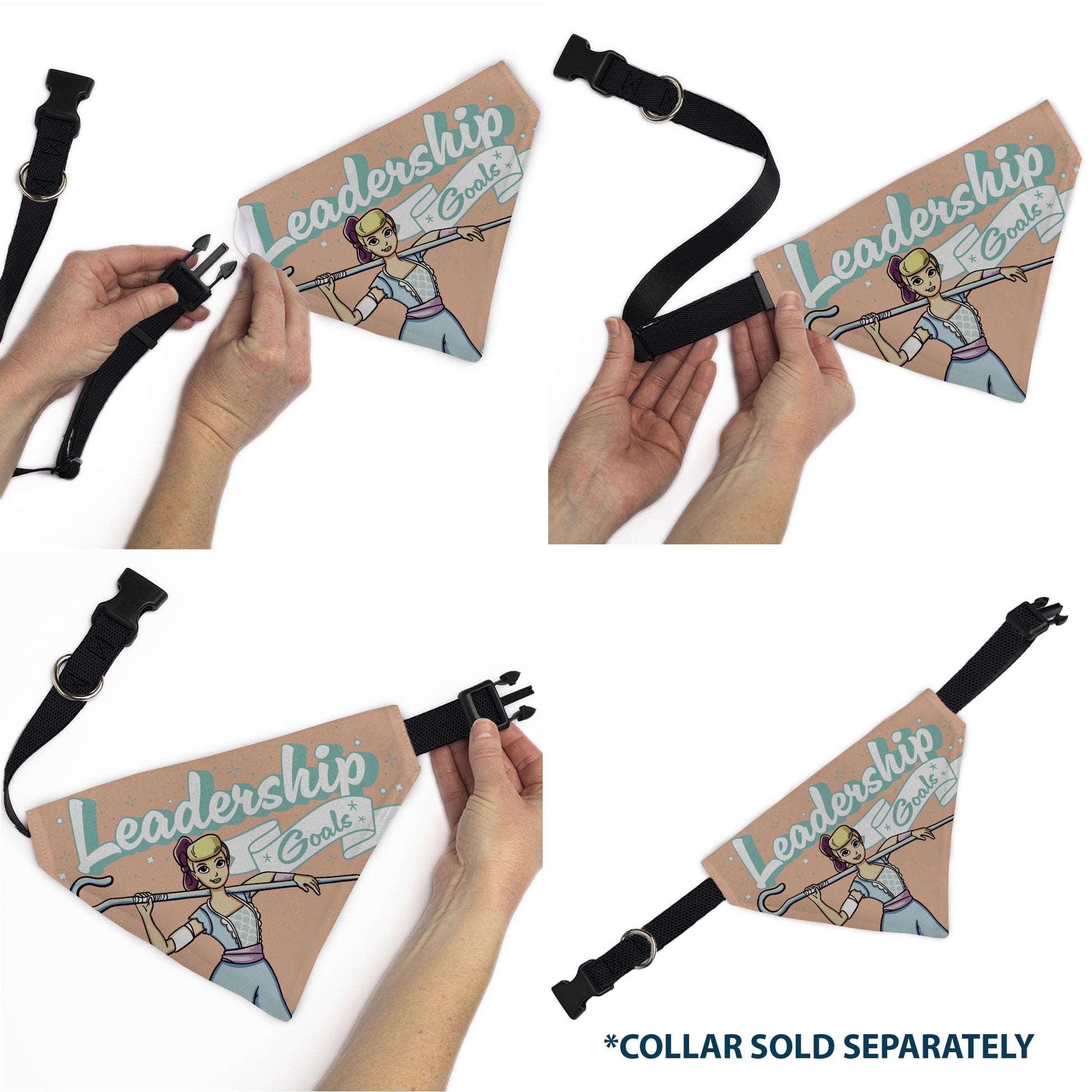 Pet Bandana - Toy Story Bo Peep LEADERSHIP GOALS Staff Pose Pink/Blue/White Pet Bandanas Disney