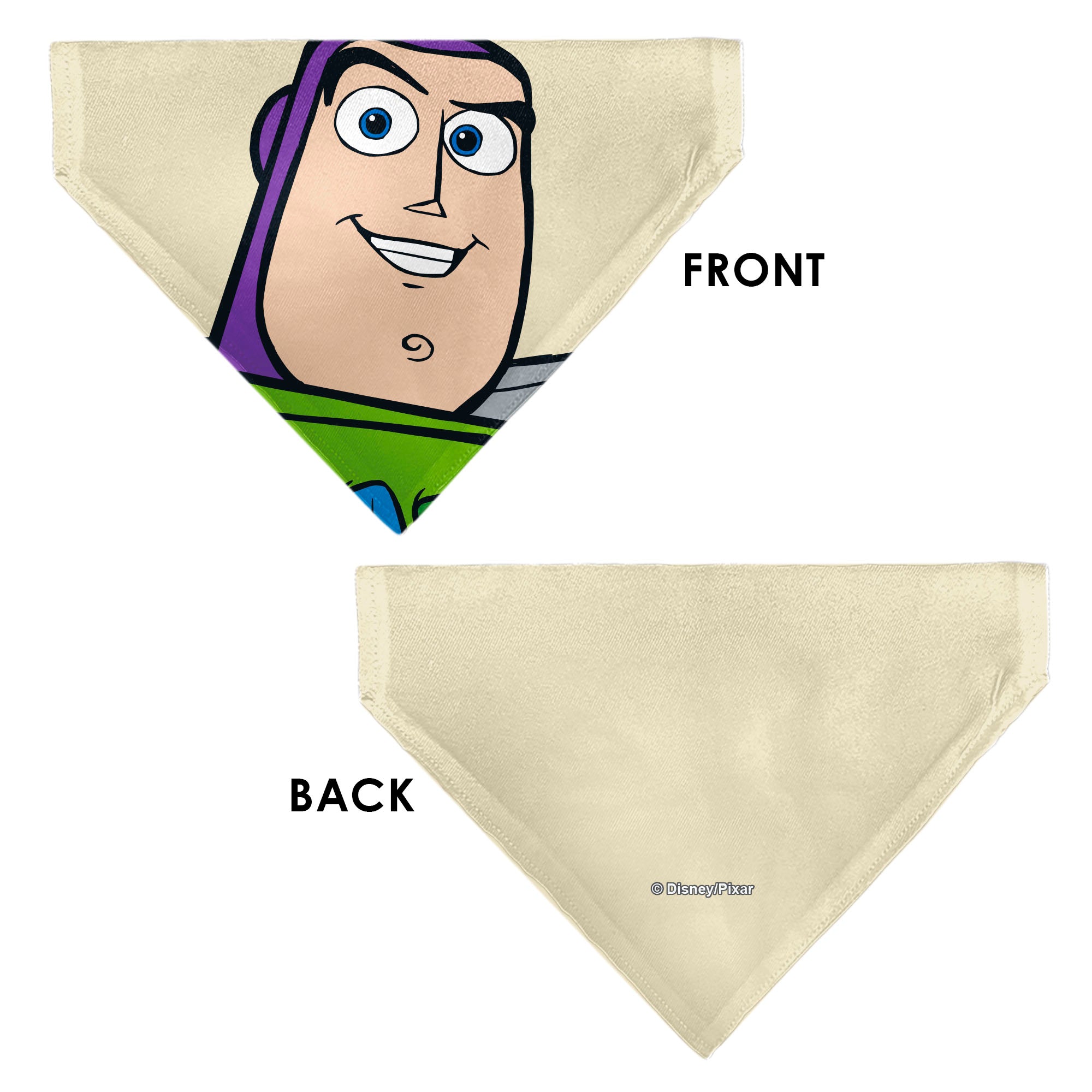 Pet Bandana - Toy Story Buzz Lightyear Face Close-Up Beige Pet Bandanas Disney