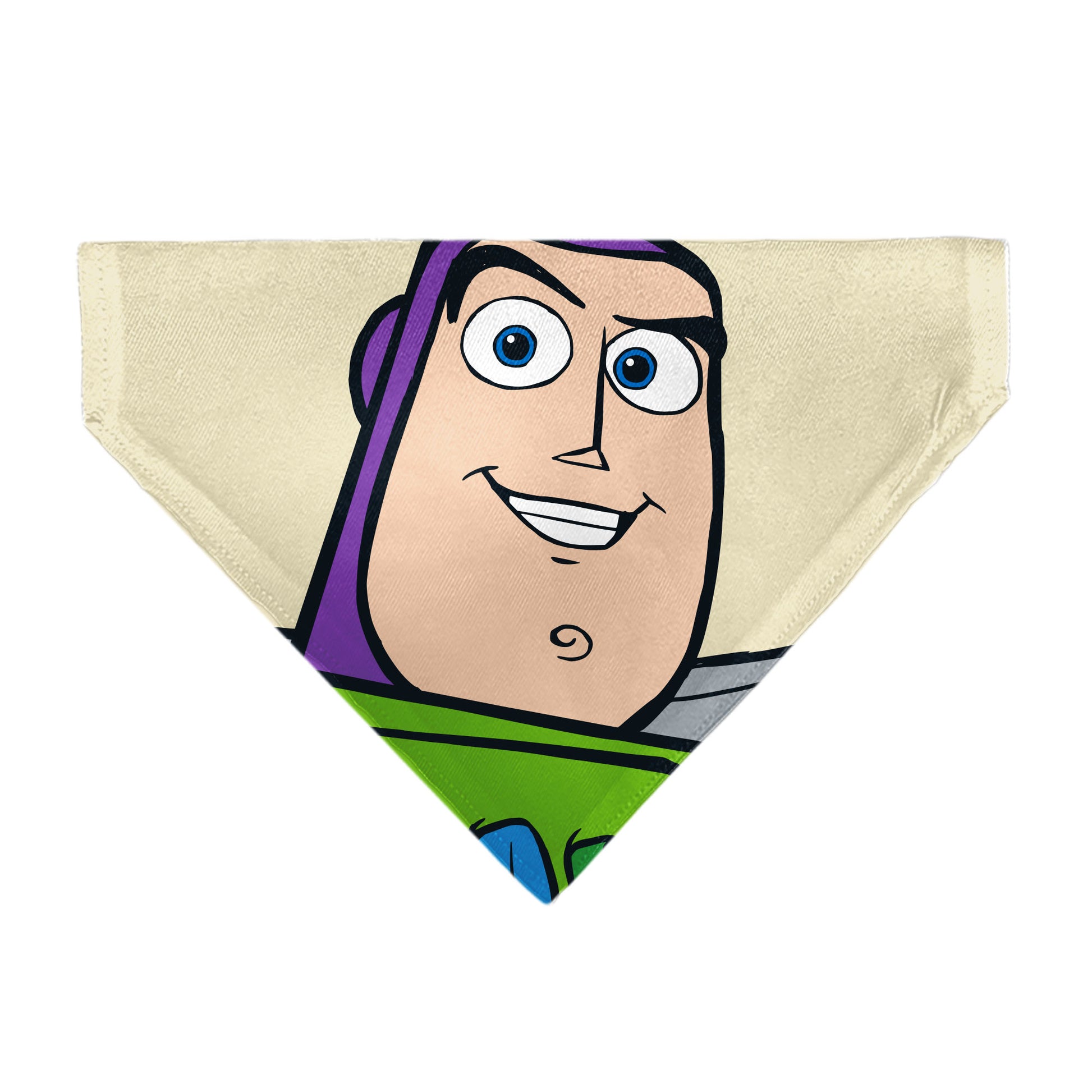 Pet Bandana - Toy Story Buzz Lightyear Face Close-Up Beige Pet Bandanas Disney