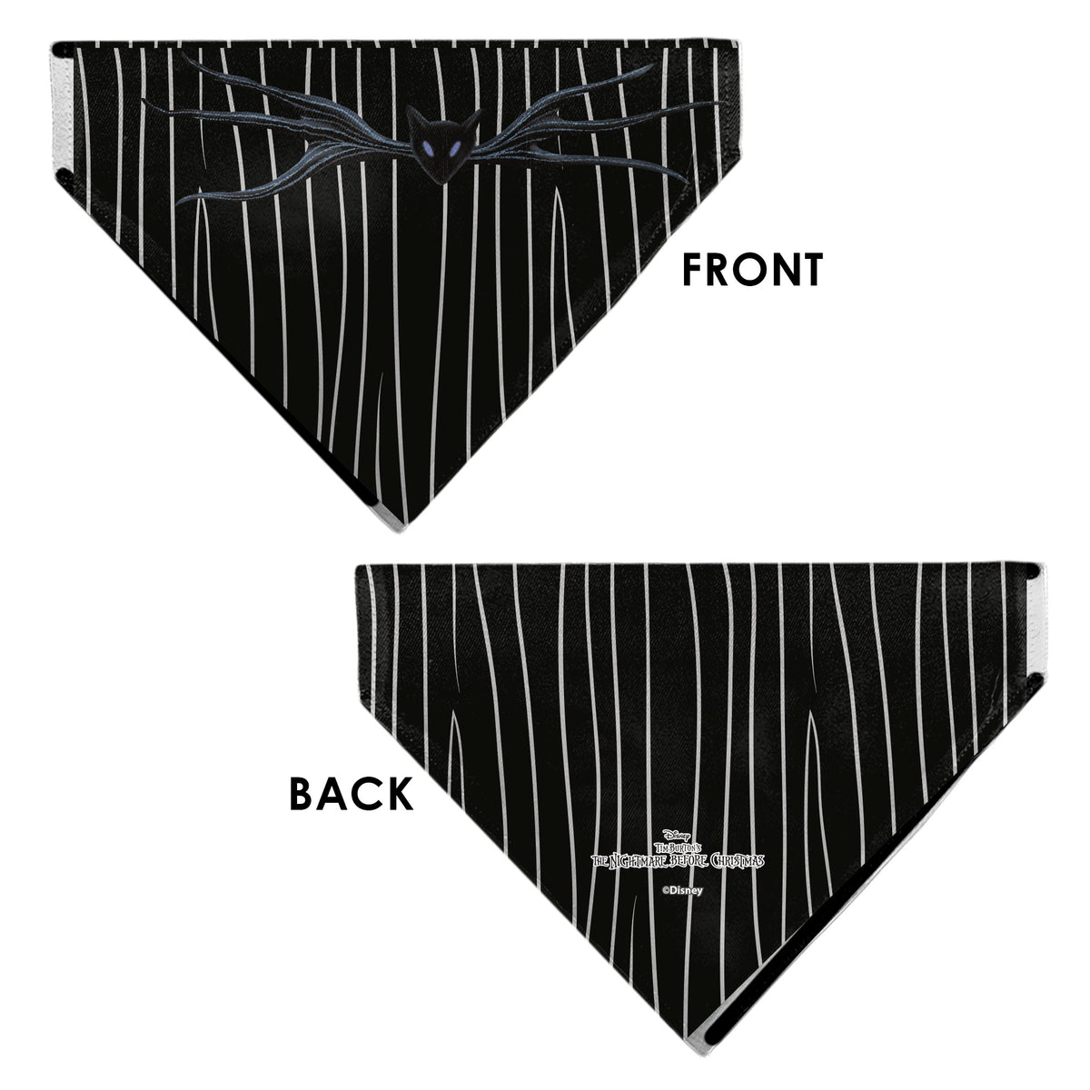 Pet Bandana - The Nightmare Before Christmas Jack Bat Tie and Suit Stripe Black/White