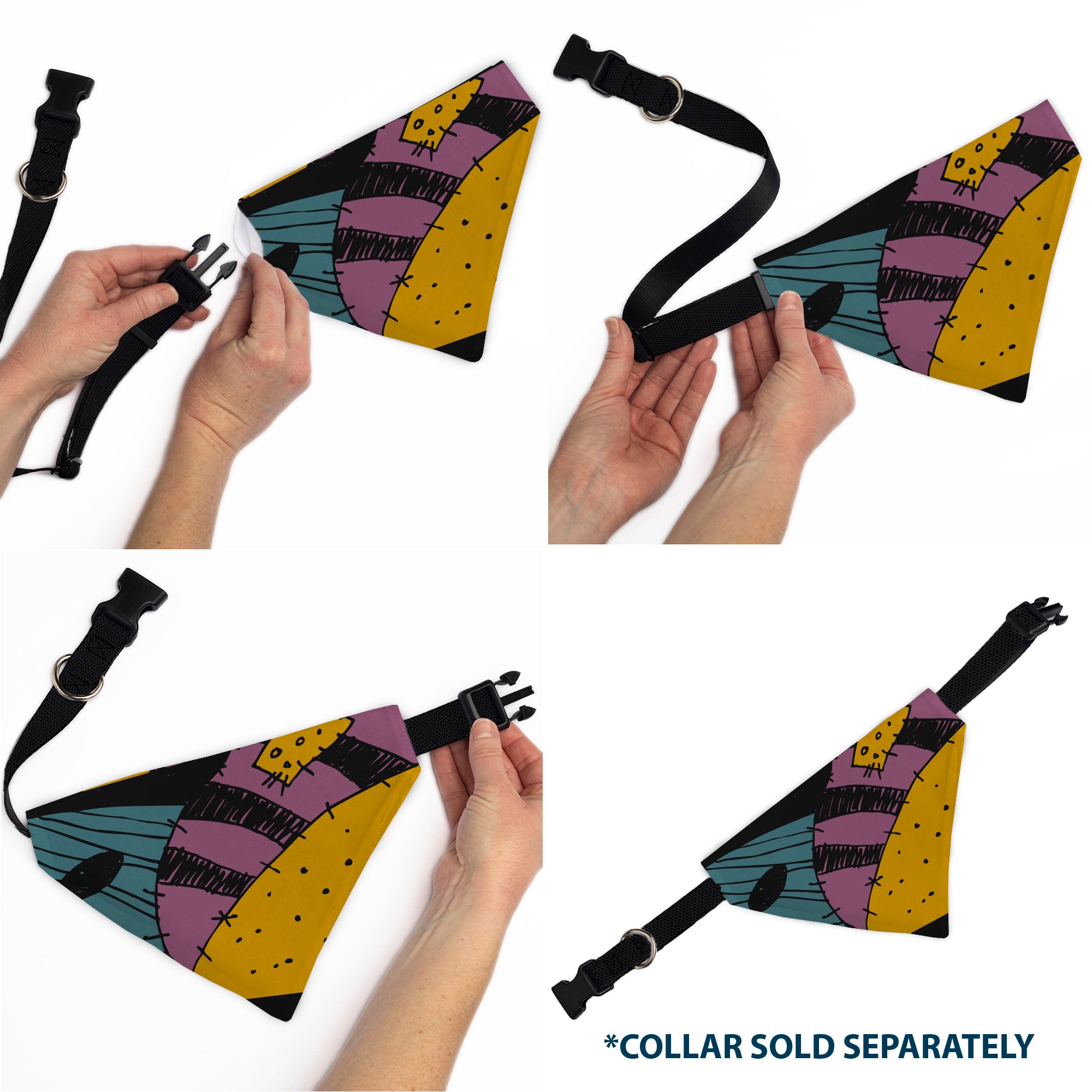 Pet Bandana - The Nightmare Before Christmas Sally Dress Patchwork