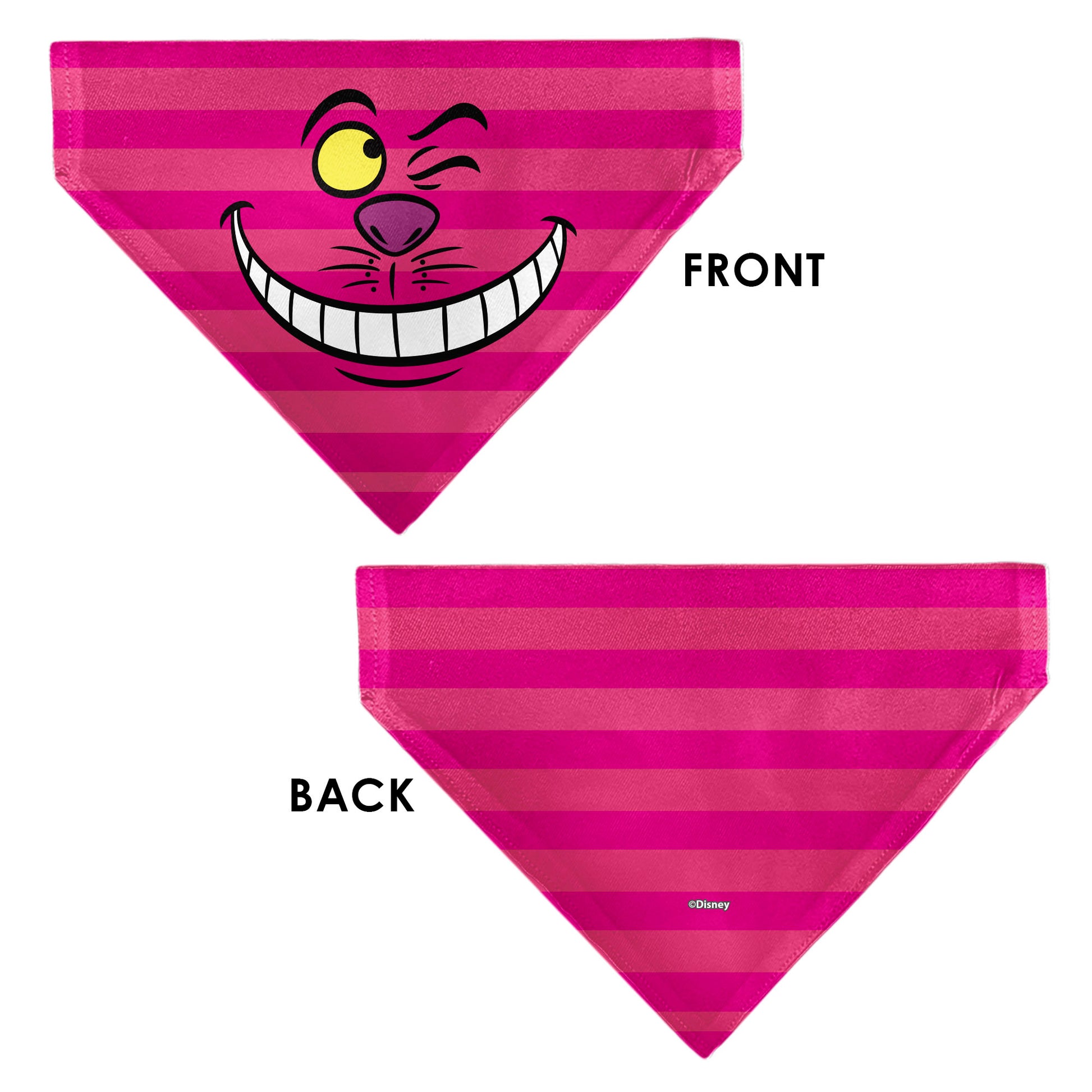 Pet Bandana - Alice in Wonderland Cheshire Cat Winking Smile Pinks Pet Bandanas Disney