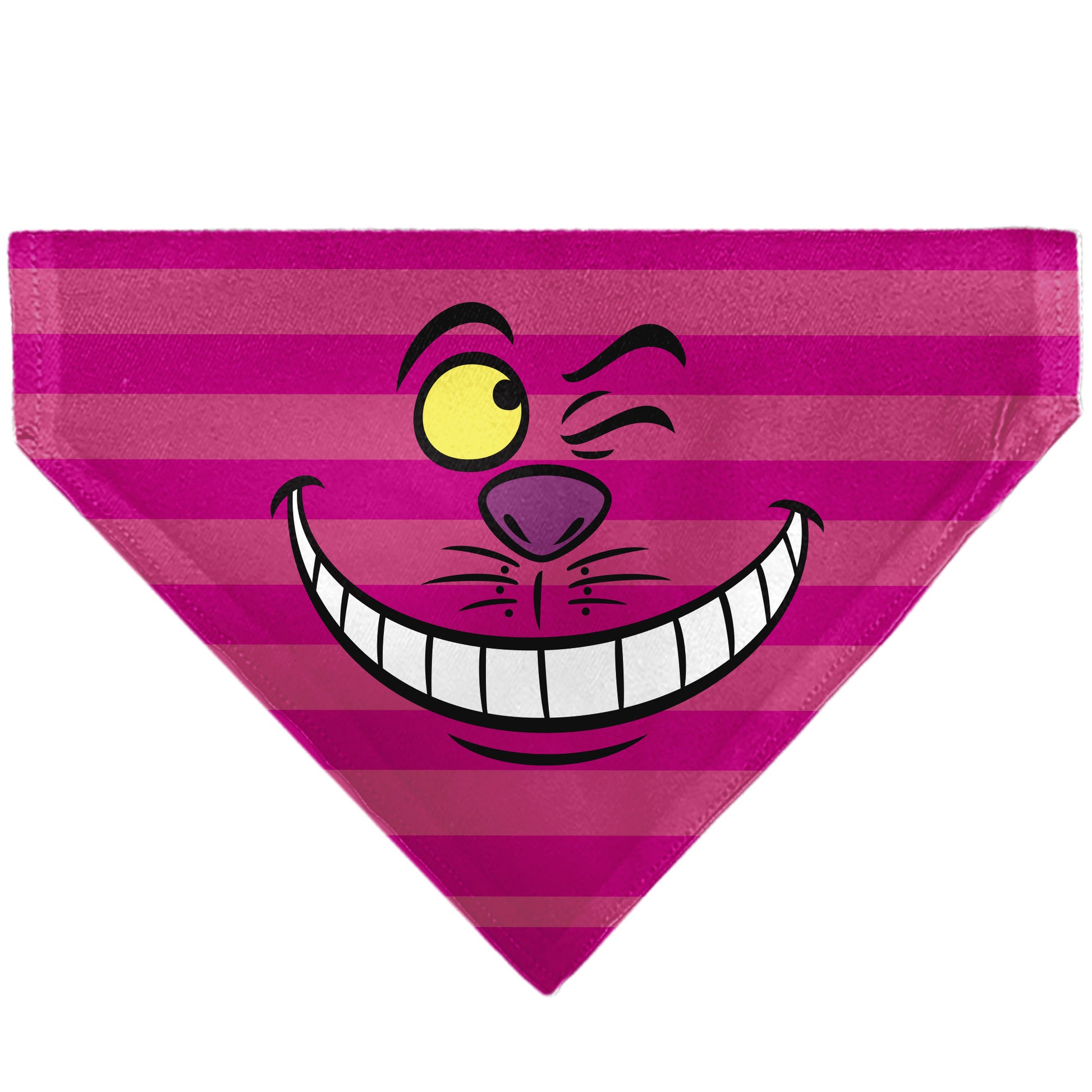 Pet Bandana - Alice in Wonderland Cheshire Cat Winking Smile Pinks Pet Bandanas Disney