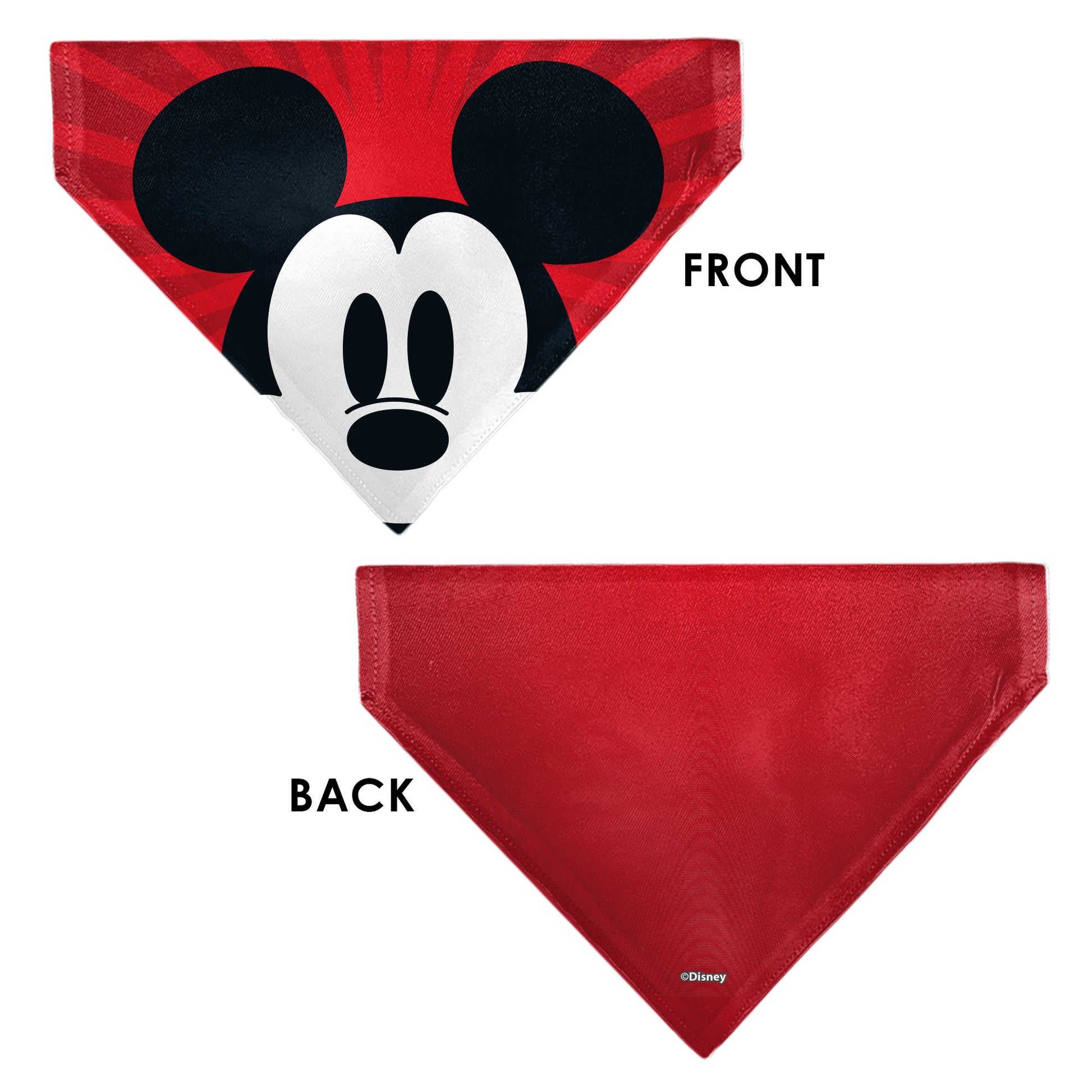 Pet Bandana - Mickey Mouse Eyes Sunburst Reds Pet Bandanas Disney