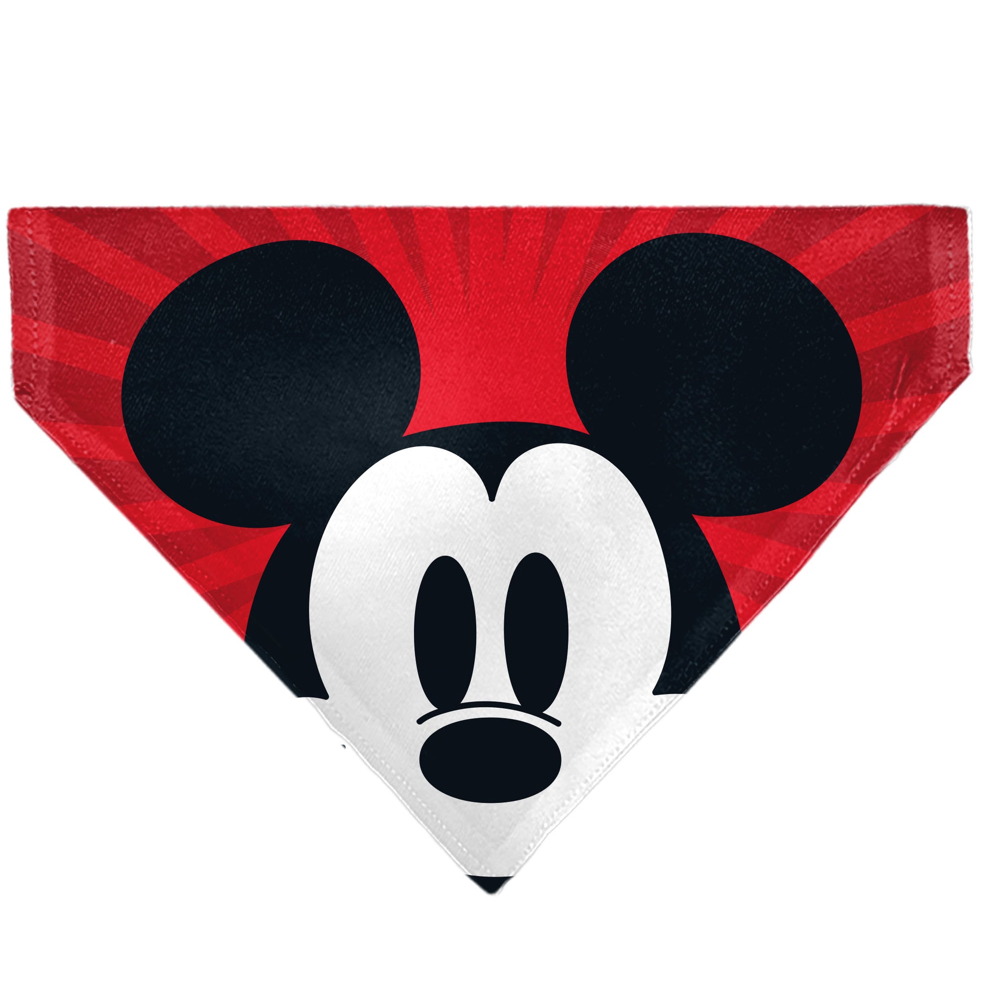 Pet Bandana - Mickey Mouse Eyes Sunburst Reds Pet Bandanas Disney