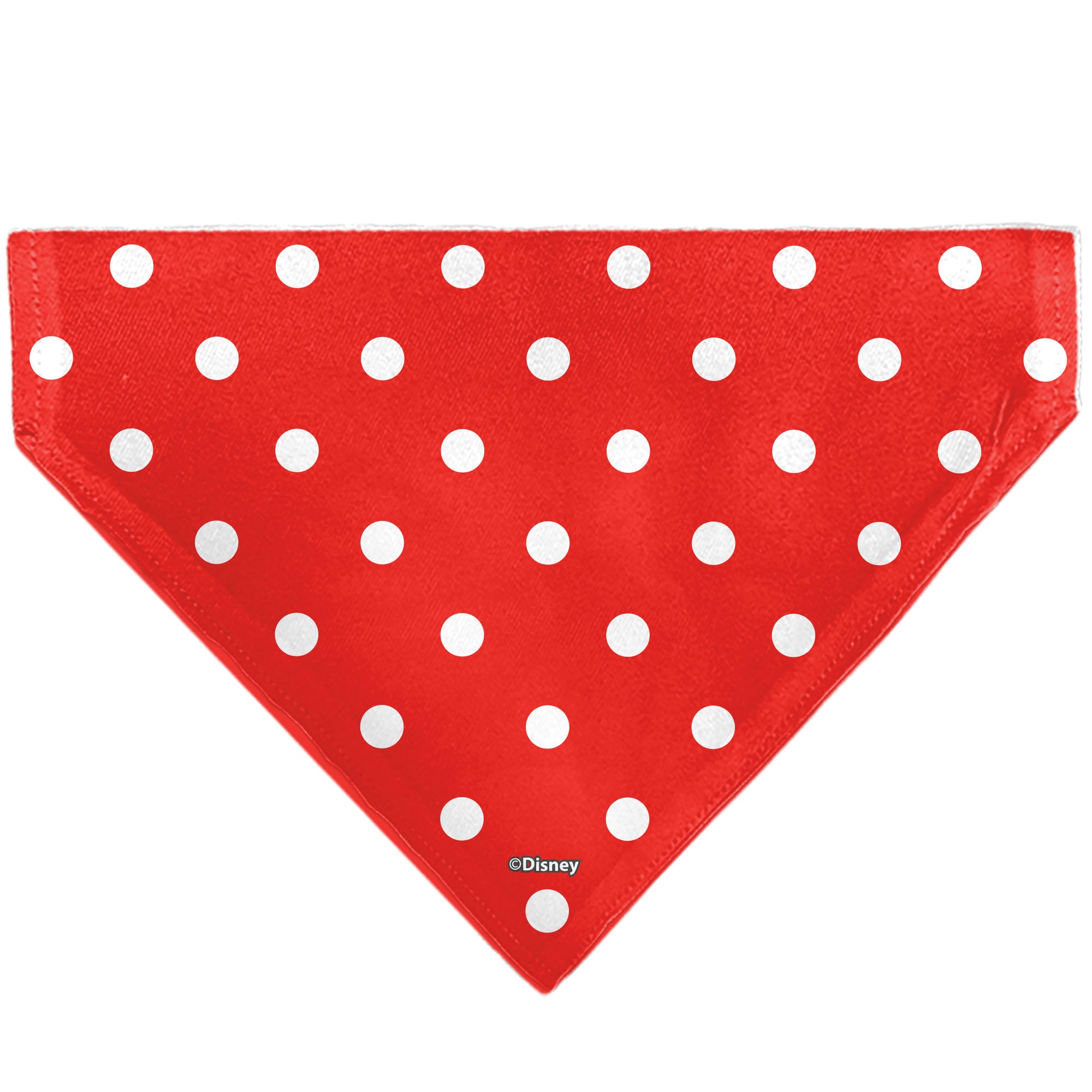 Pet Bandana - Minnie Mouse Face Polka Dot Red/White Pet Bandanas Disney
