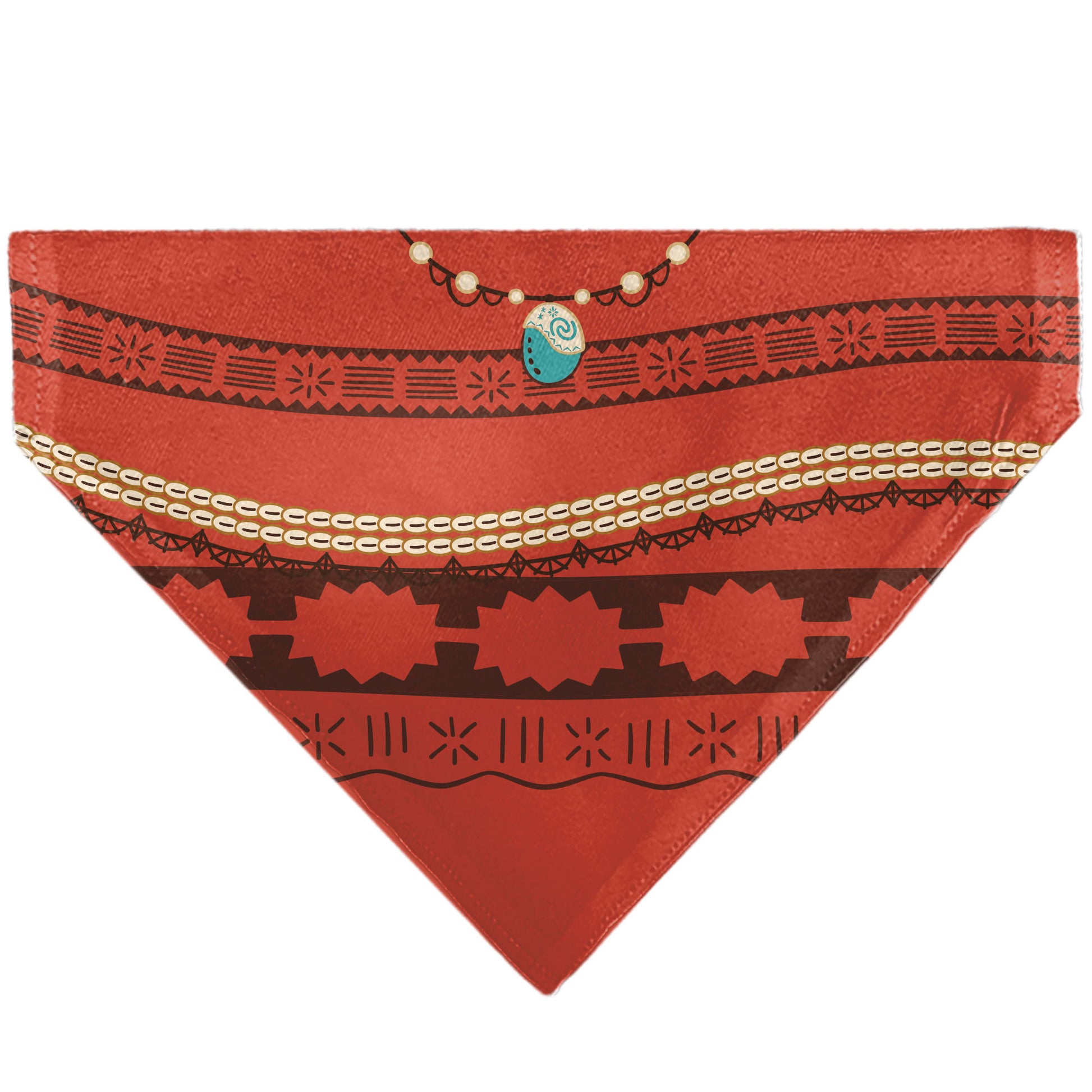 Pet Bandana - Moana Top Print Pattern Orange/Brown Pet Bandanas Disney