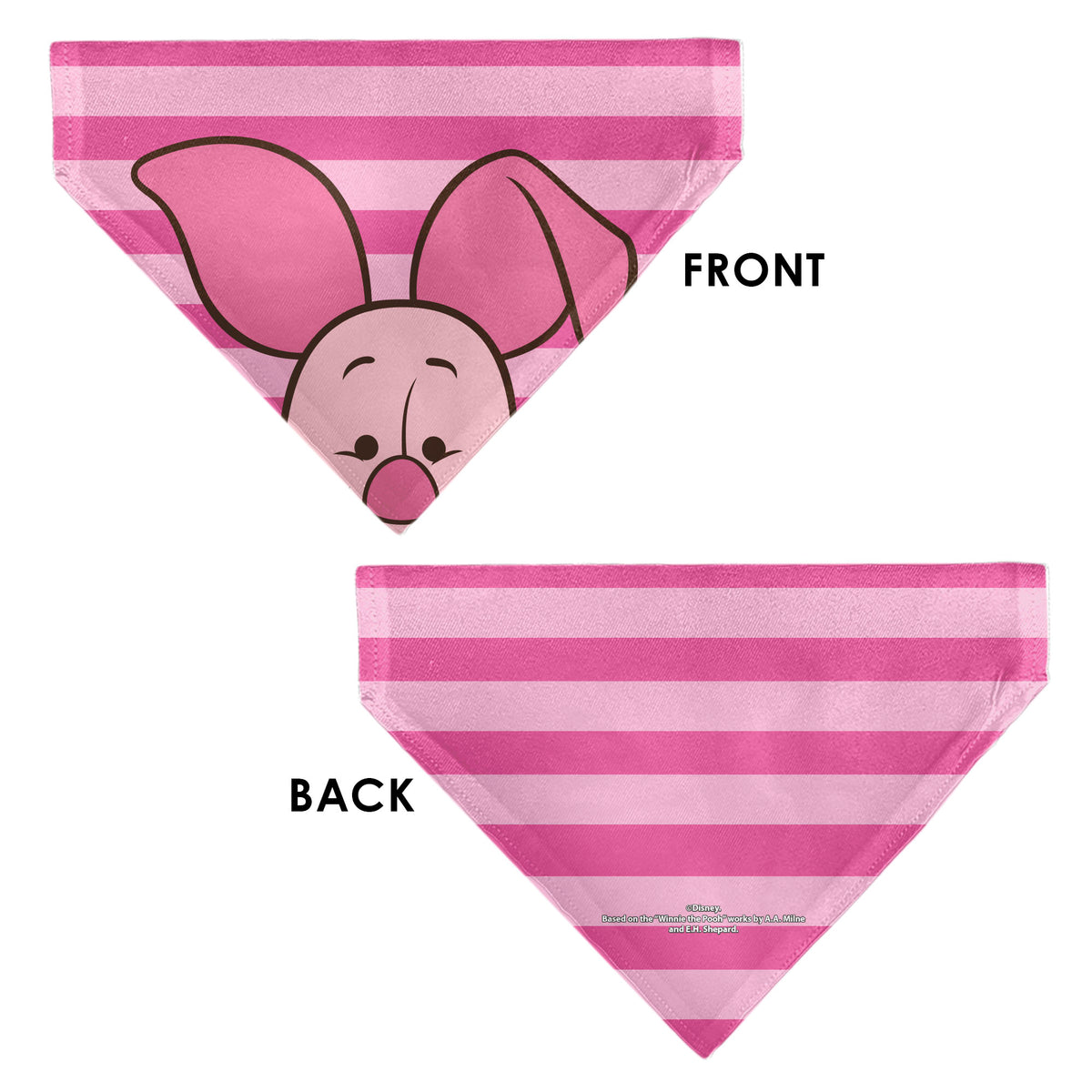 Pet Bandana - Piglet Face and Stripes Pinks Pet Bandanas Disney
