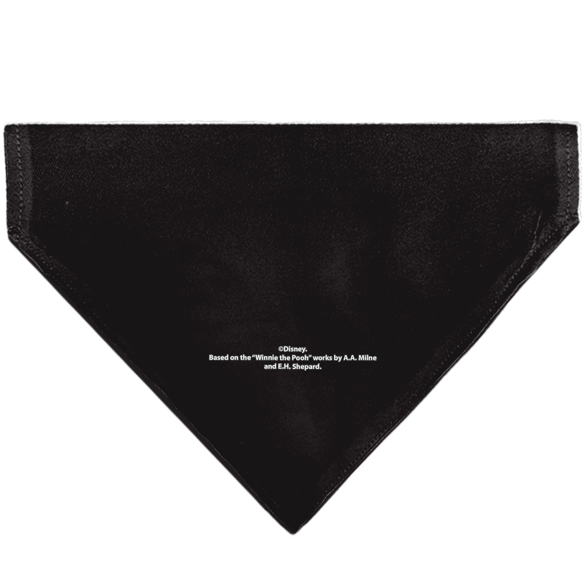 Pet Bandana - Winnie the Pooh Characters and Hunny Pots Collage Black Pet Bandanas Disney