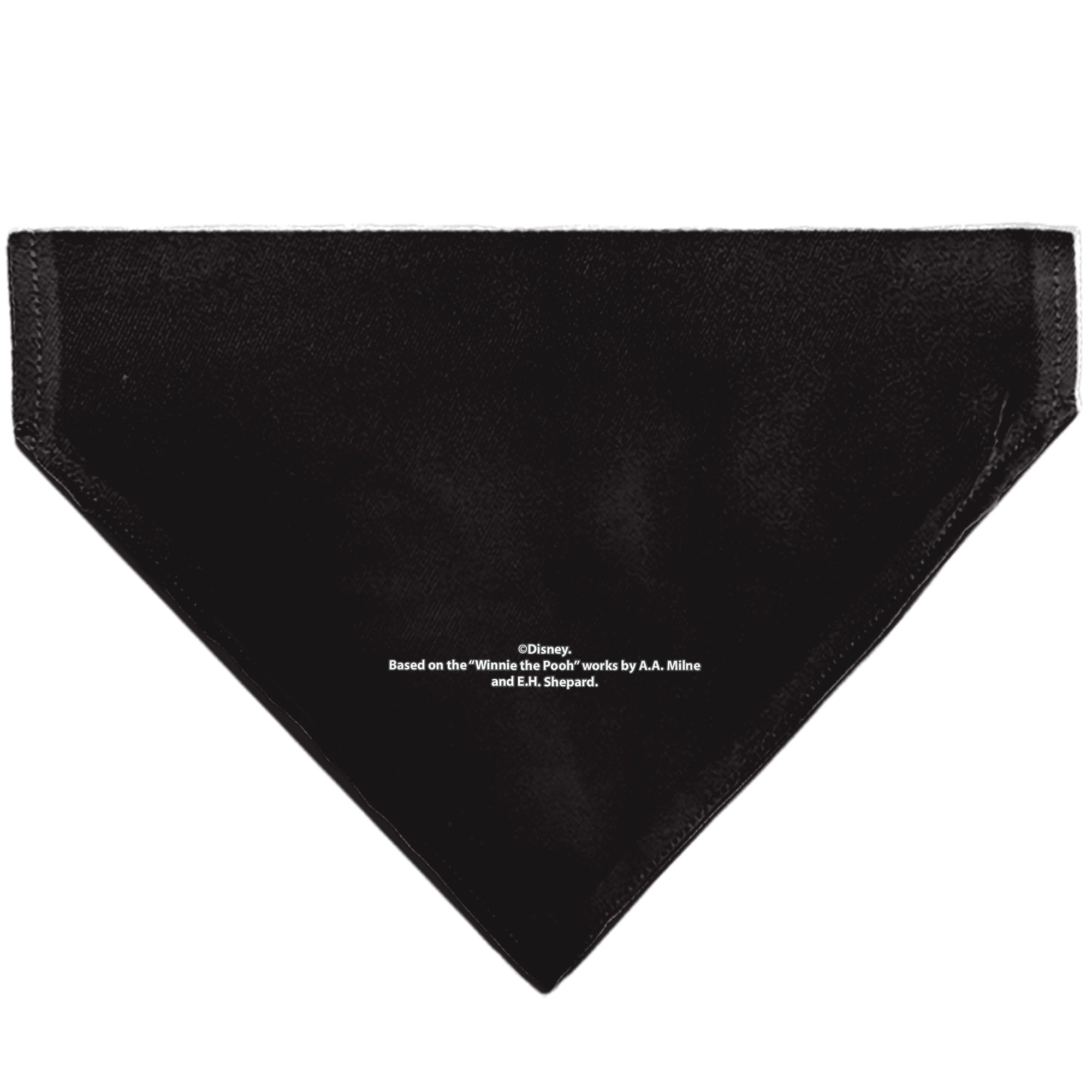 Pet Bandana - Winnie the Pooh Characters and Hunny Pots Collage Black Pet Bandanas Disney